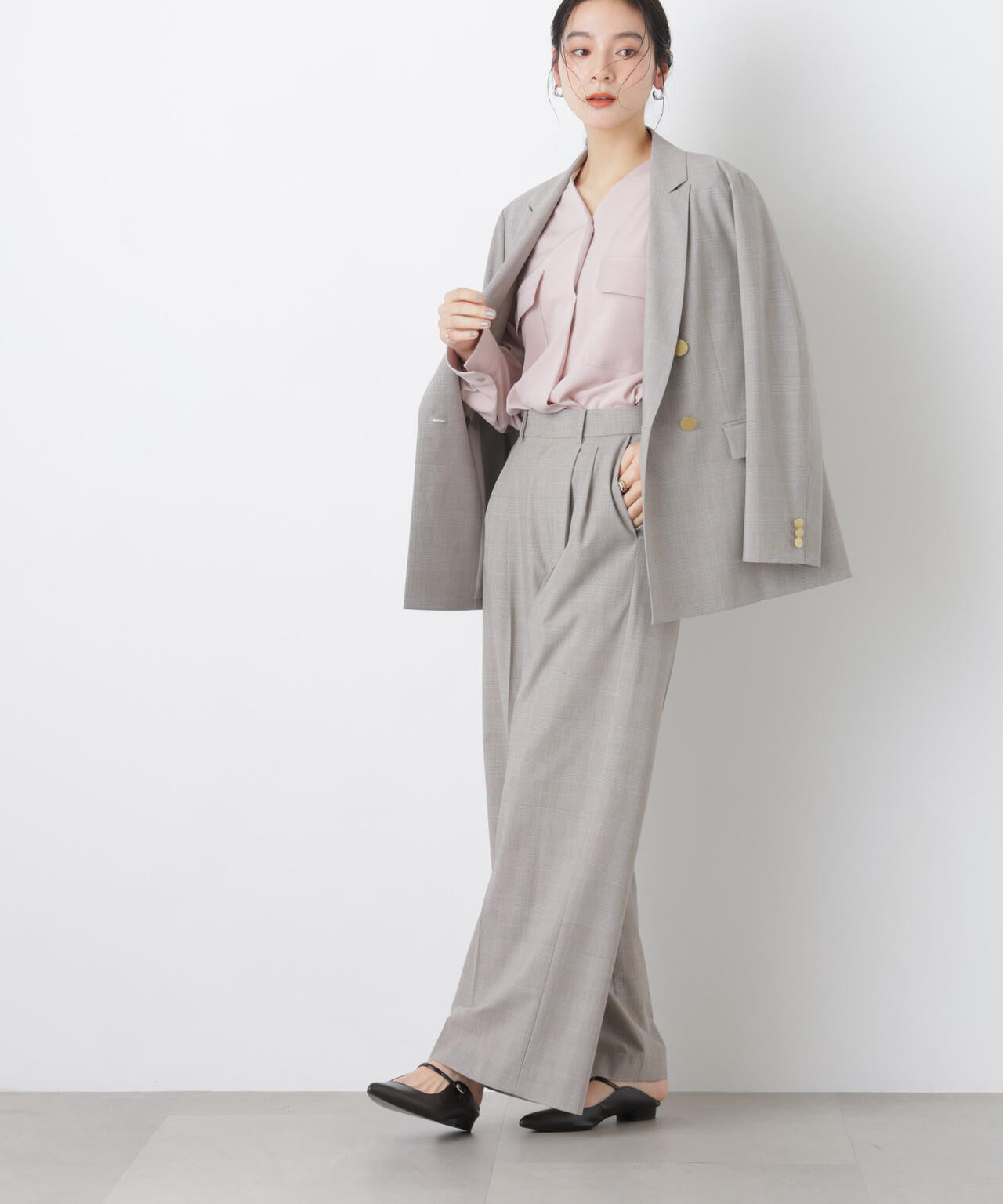 トロストレッチ2タックワイドパンツ(セットアップ可) 6696127301