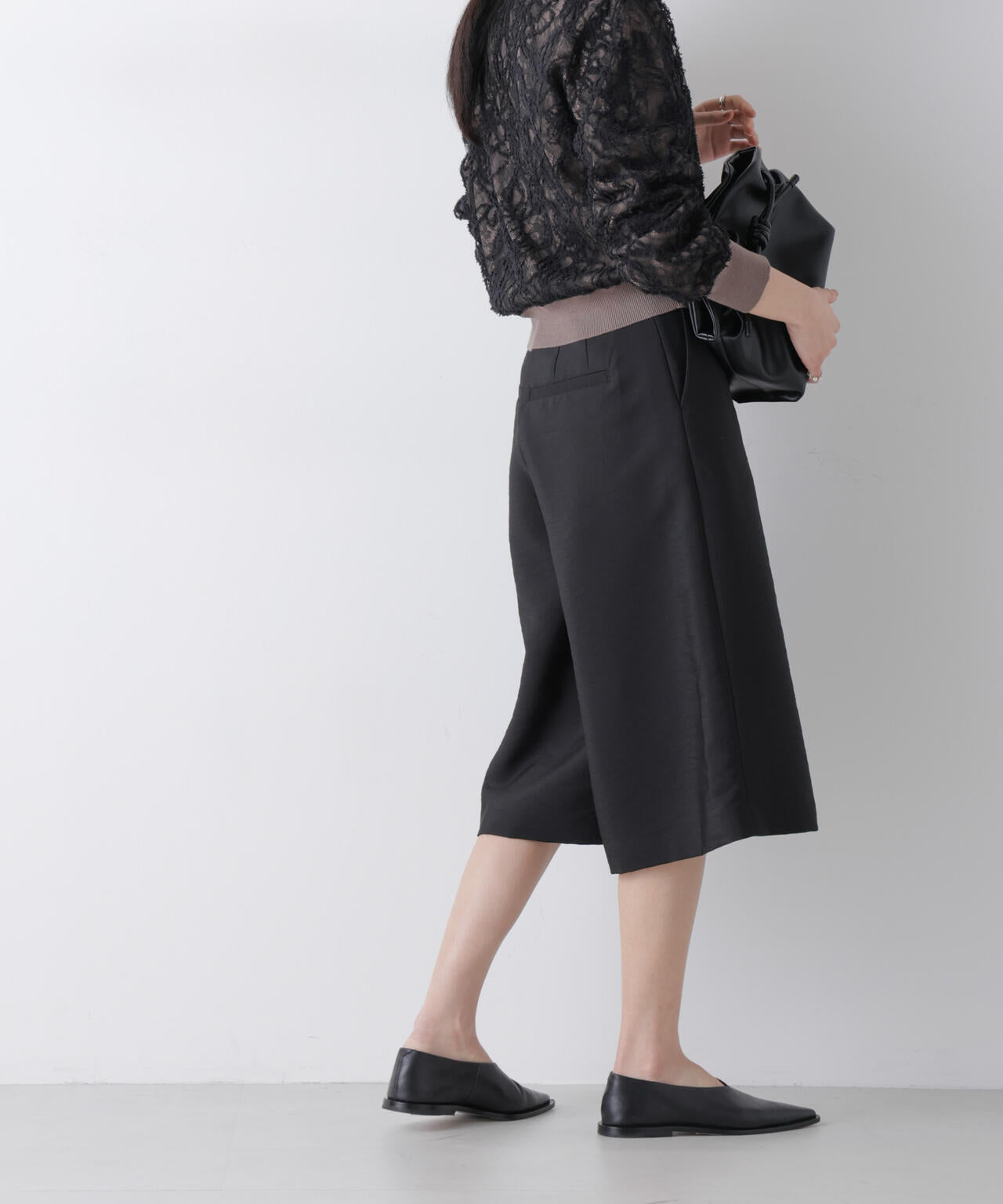 エアリーツイルボリュームキュロットパンツ 6696127304