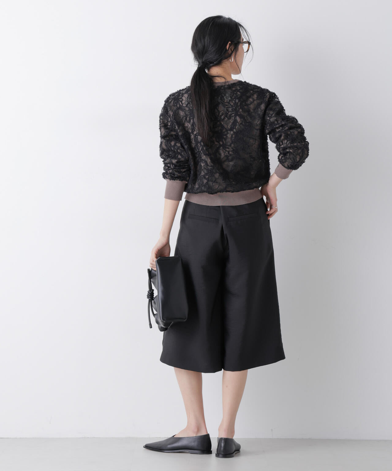 エアリーツイルボリュームキュロットパンツ 6696127304