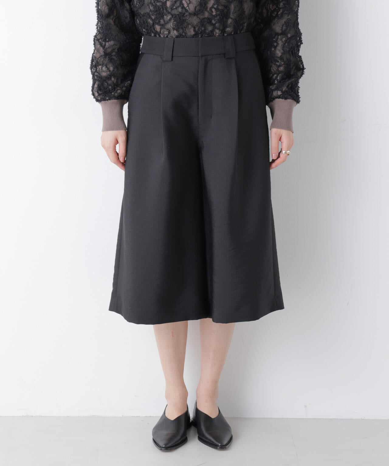 エアリーツイルボリュームキュロットパンツ 6696127304