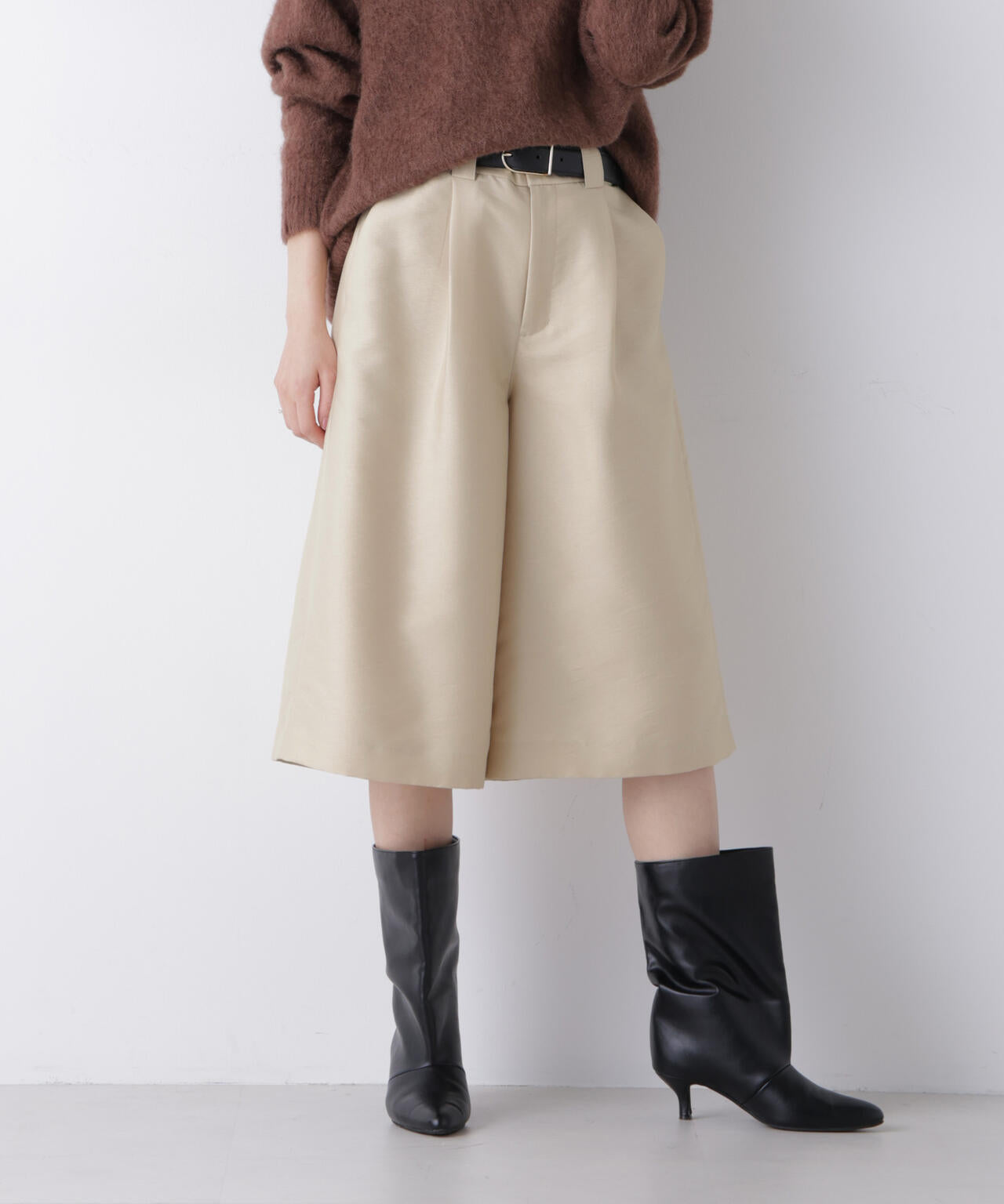 エアリーツイルボリュームキュロットパンツ 6696127304