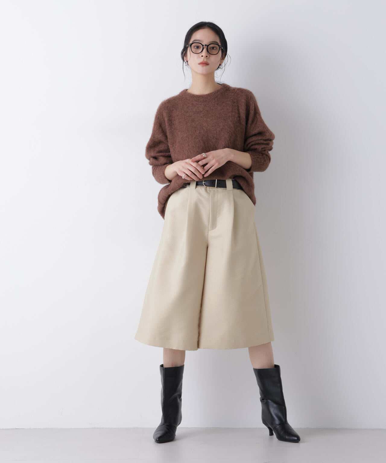 エアリーツイルボリュームキュロットパンツ 6696127304