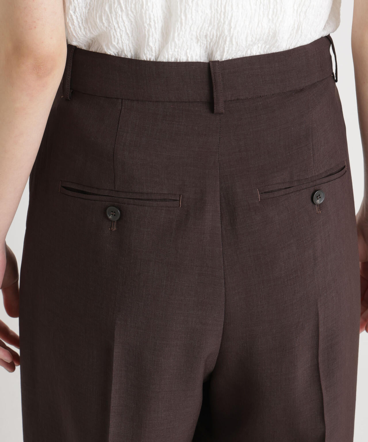 メランジドライ 2タックワイドパンツ(セットアップ可) 6696127305