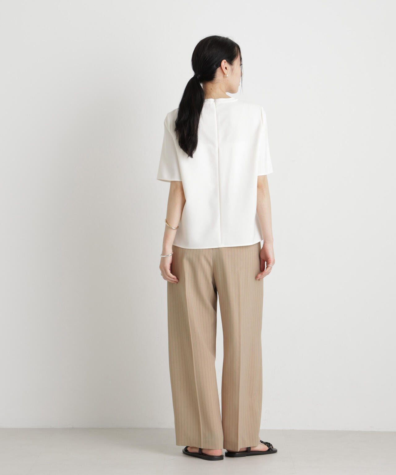 メランジドライ 2タックワイドパンツ(セットアップ可) 6696127305