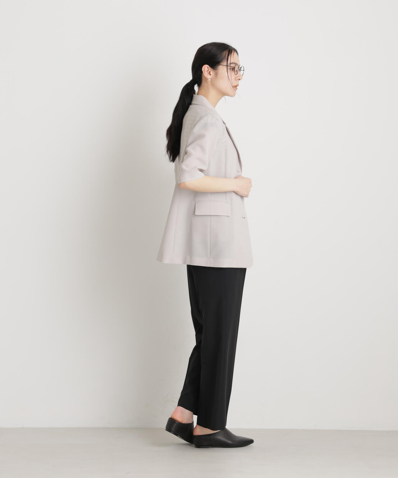 【GRACETEC】ライトファンクションタックセミワイドパンツ 6696127308