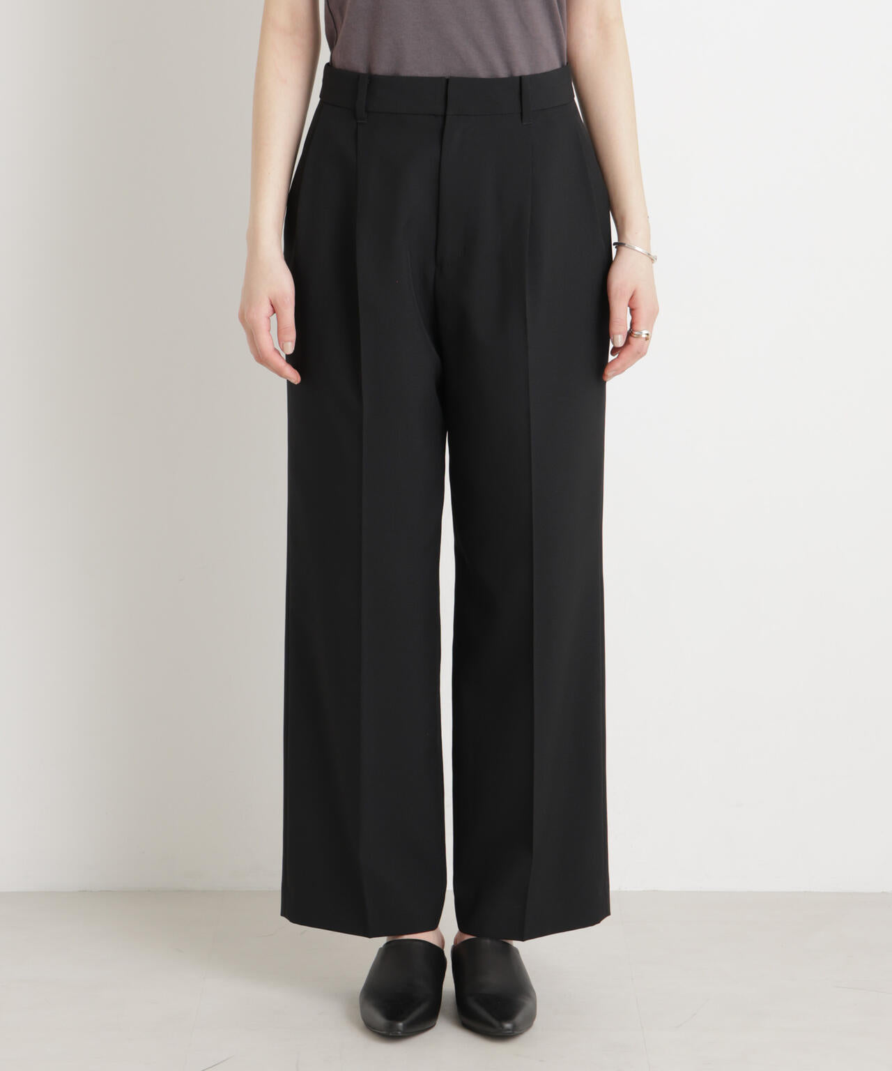 【GRACETEC】ライトファンクションタックセミワイドパンツ 6696127308