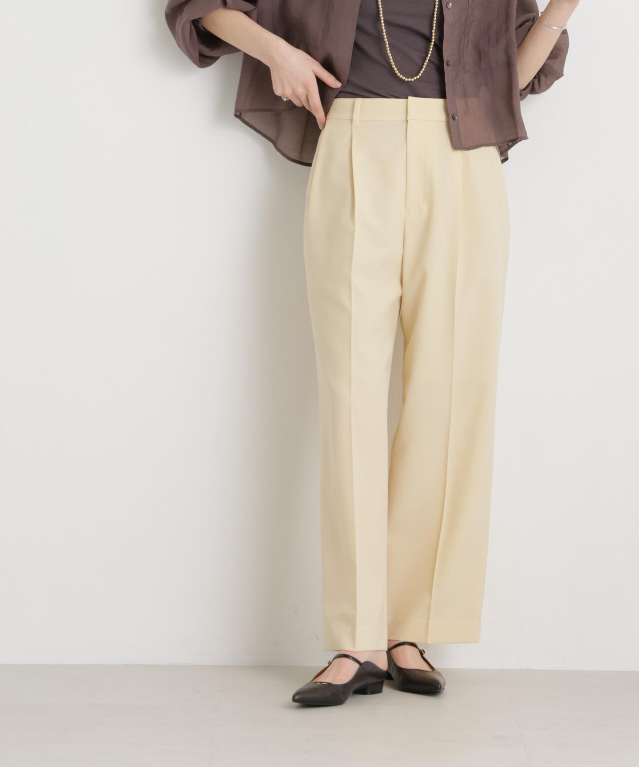 【GRACETEC】ライトファンクションタックセミワイドパンツ 6696127308