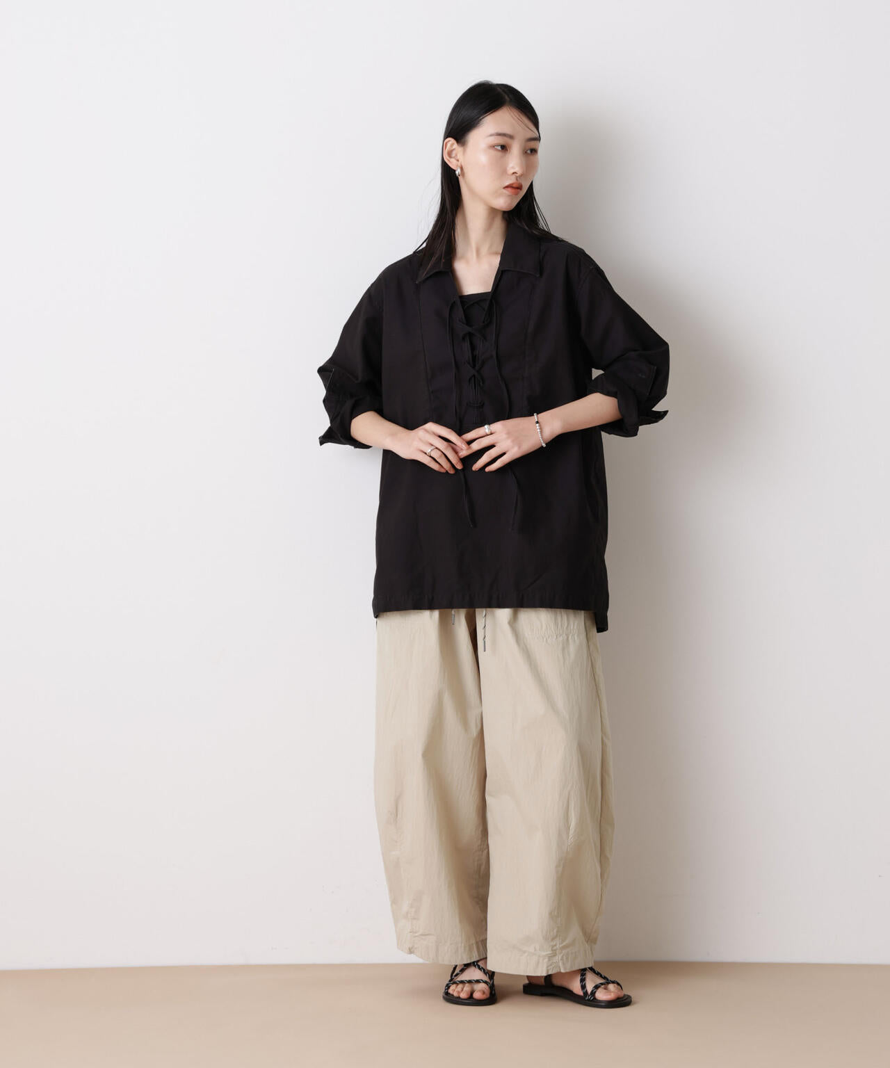 STEVELOUR」コットンナイロン バルーン パンツ ( セットアップ 可)