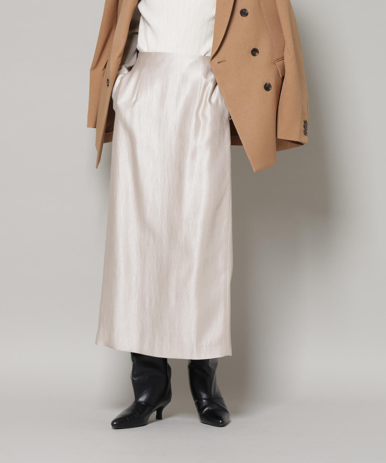 ブライトツイル サテン タイトスカート