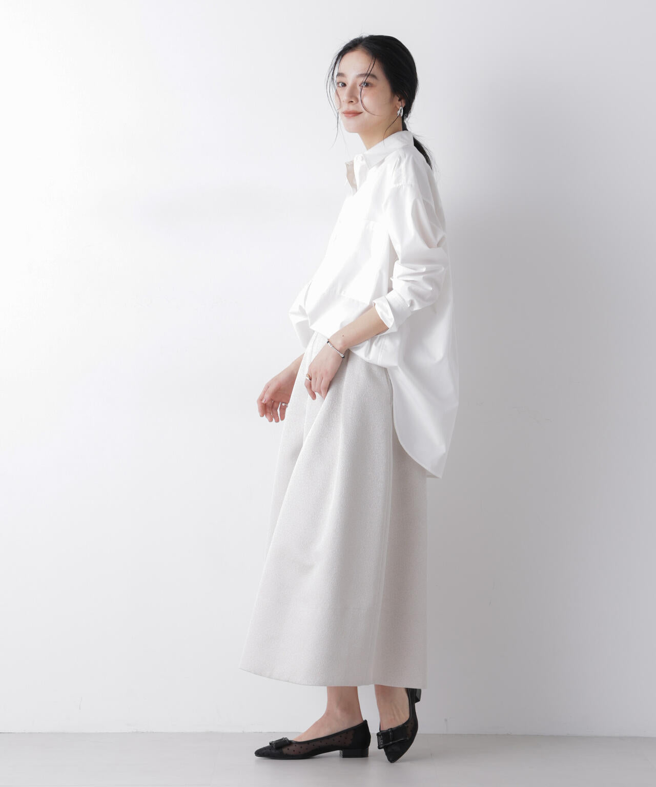 ジャガードボリュームタックスカート(セットアップ可) 6696130303