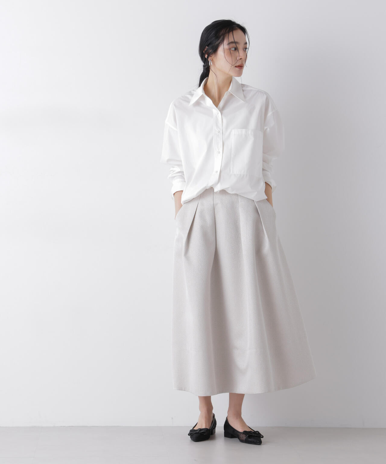 ジャガードボリュームタックスカート(セットアップ可) 6696130303