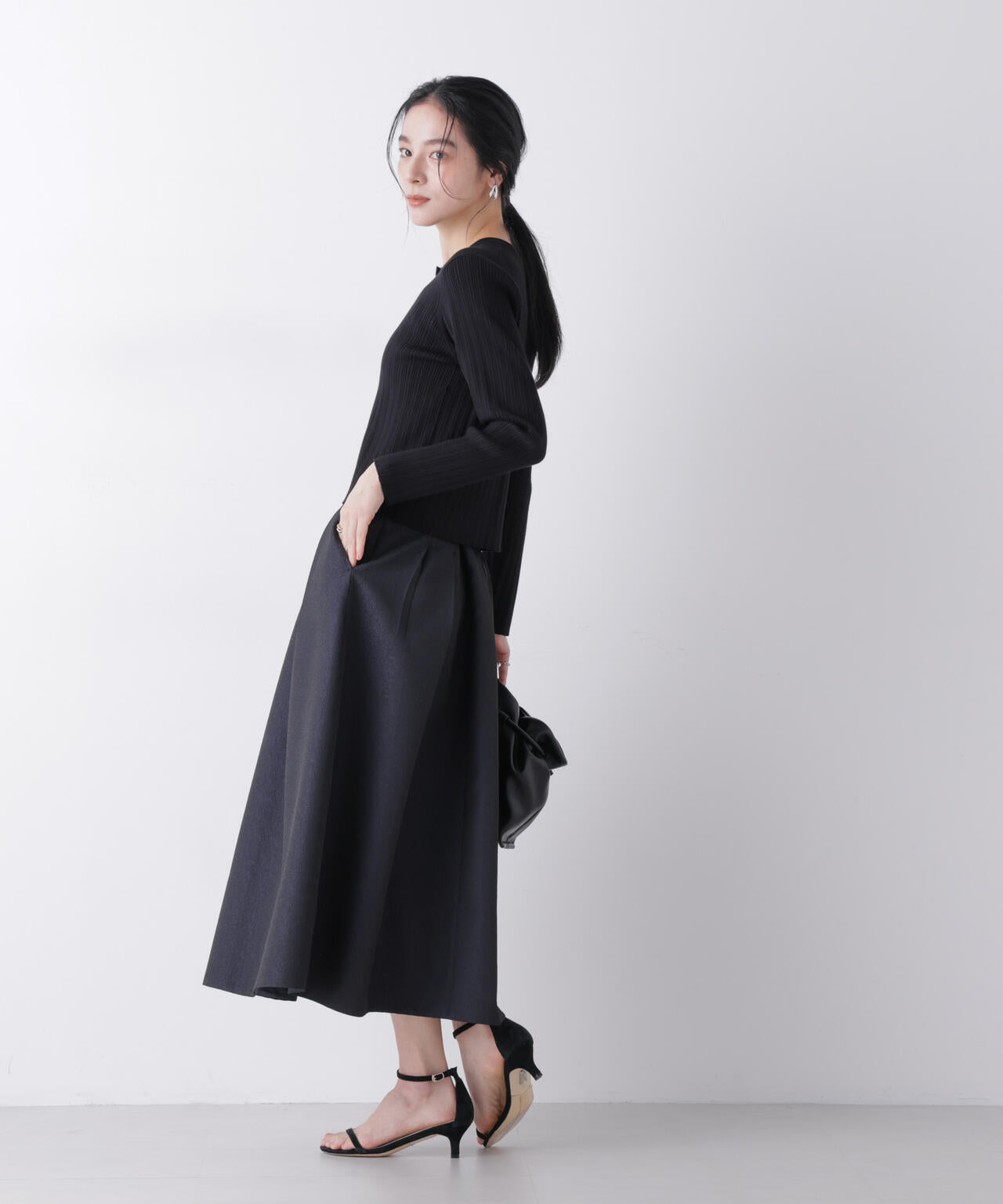 ジャガードボリュームタックスカート(セットアップ可) 6696130303