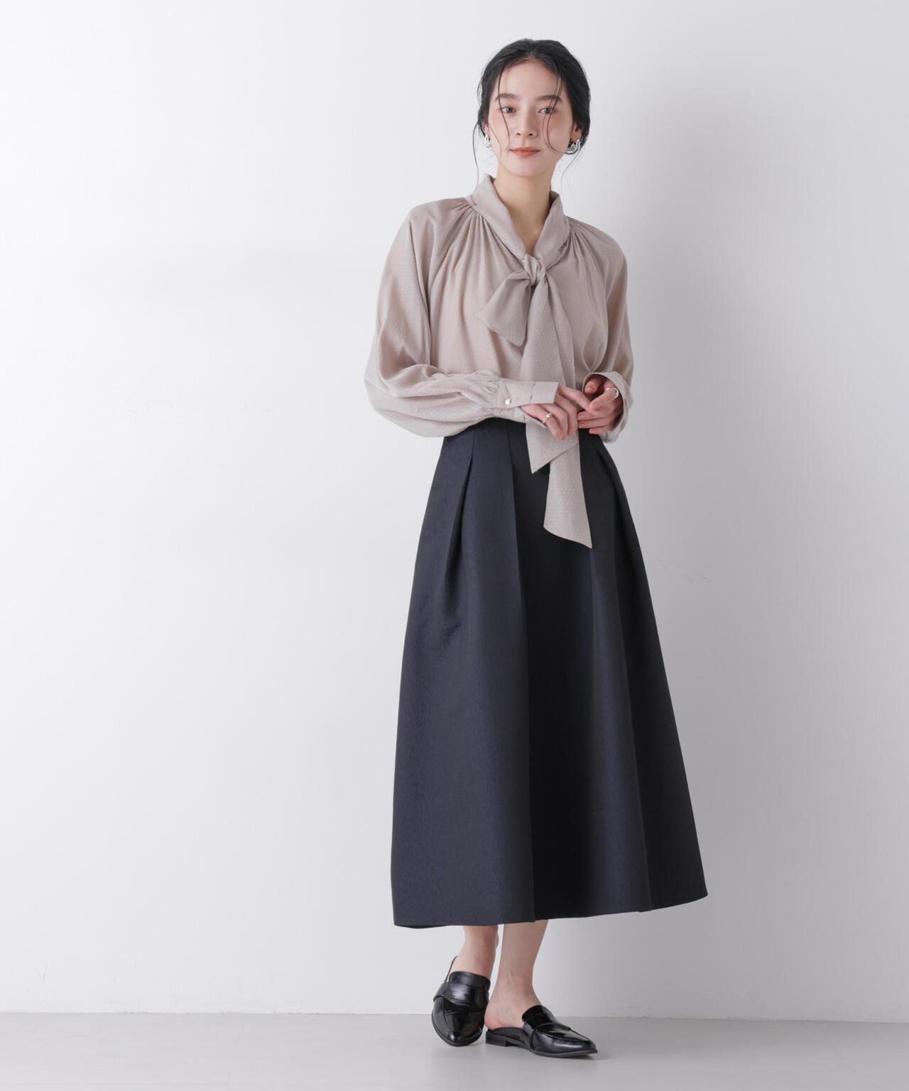 ジャガードボリュームタックスカート(セットアップ可) 6696130303