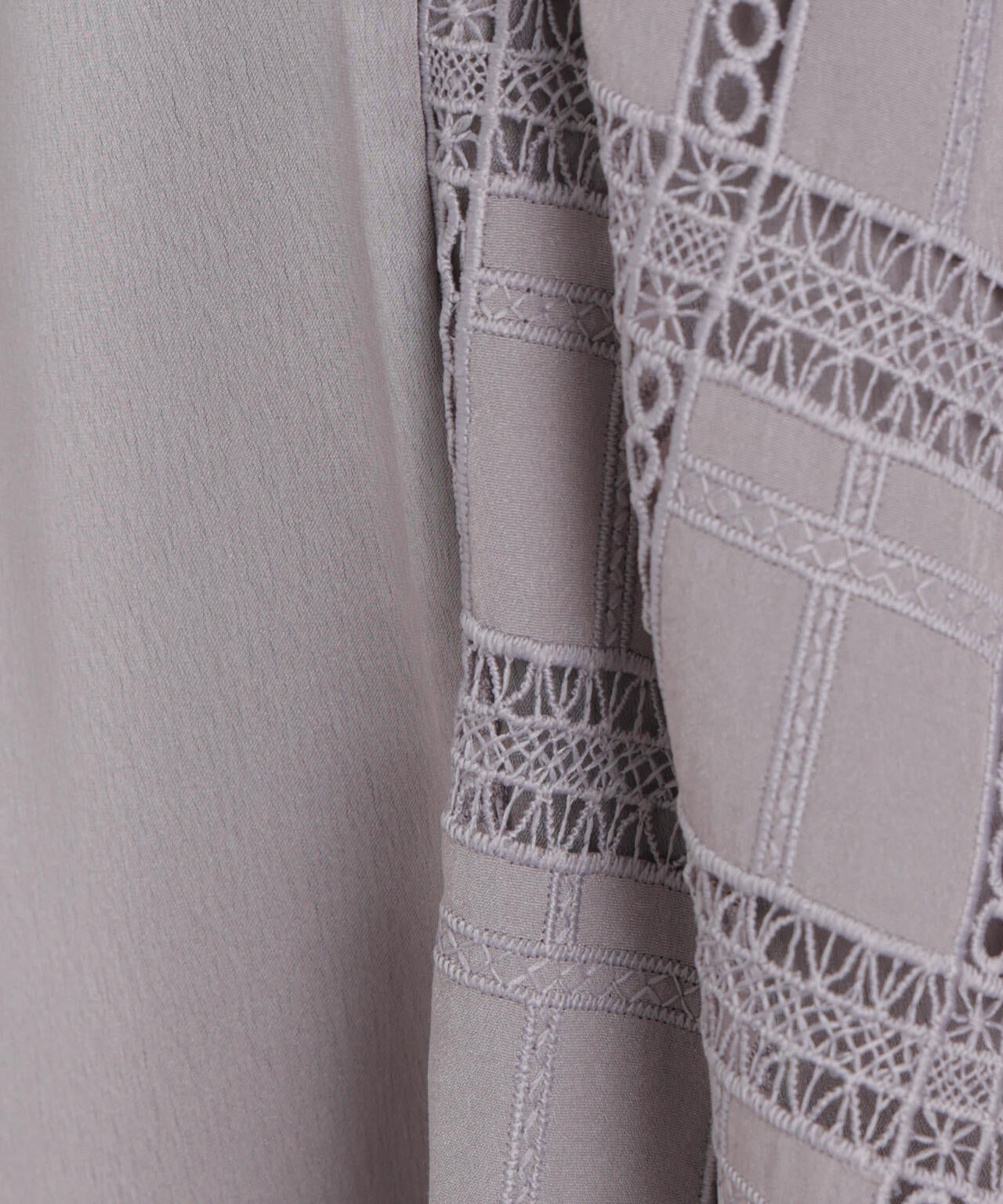 スクエアヘム刺繍レース切り替えスカート 6696130308