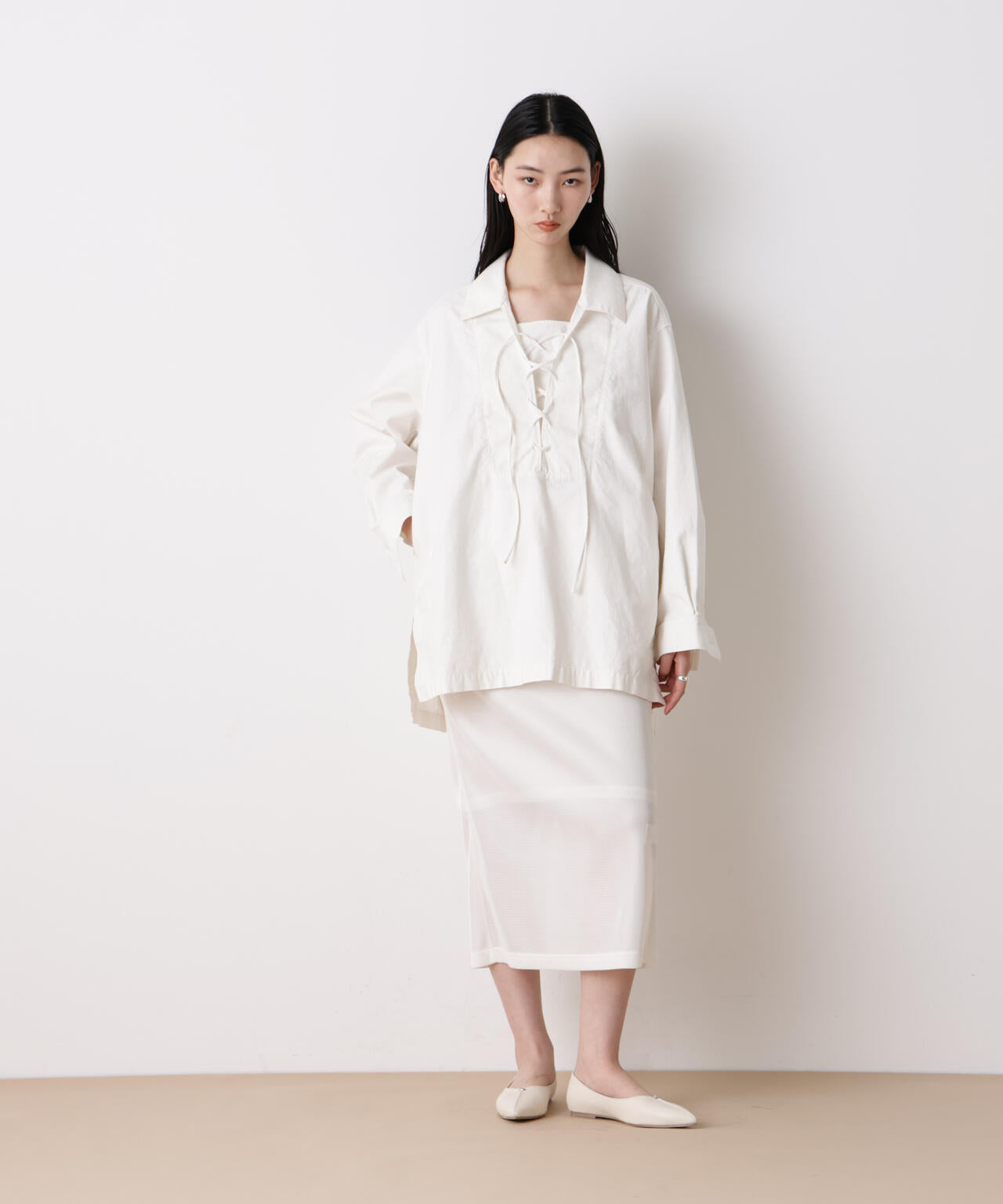 「STEVELOUR」シアーメッシュダンボールタイトスカート(セットアップ可) 6696130314