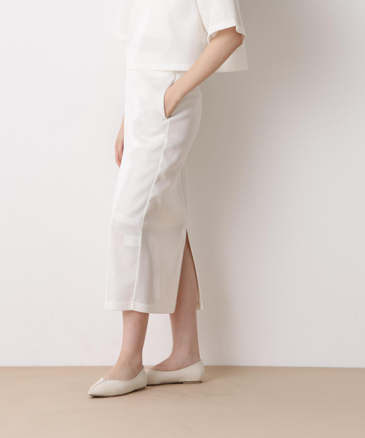 「STEVELOUR」シアーメッシュダンボールタイトスカート(セットアップ可) 6696130314