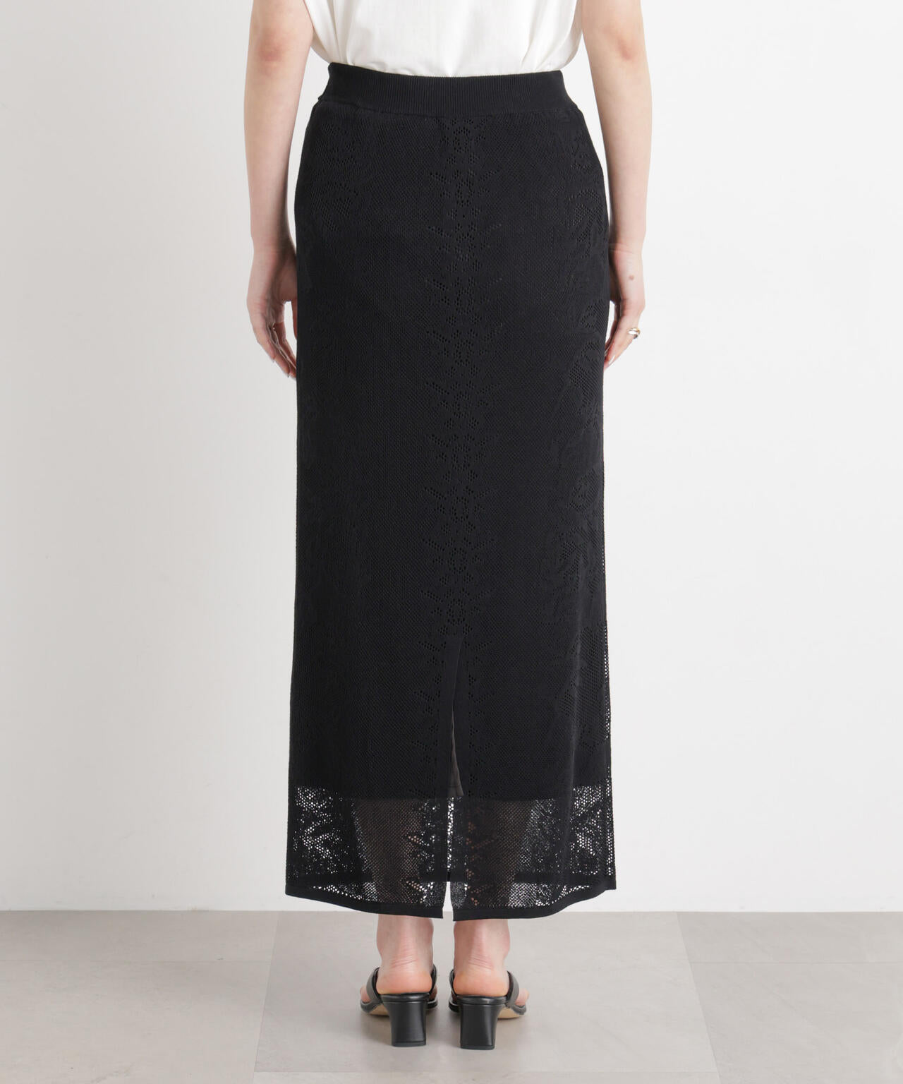 メッシュ レース ニットスカート