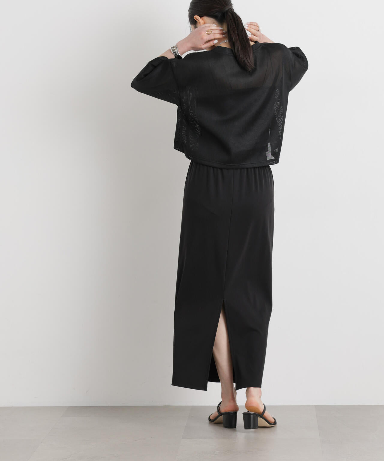 フィブリル レーヨン Iライン スカート