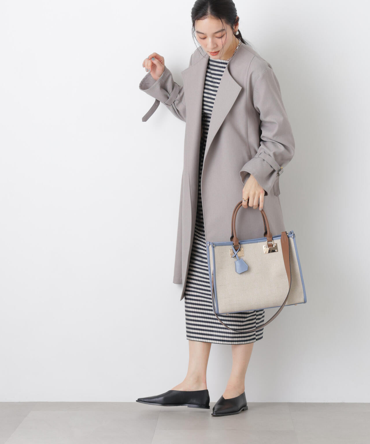 バイカラーキャンバスバッグ 6696132304