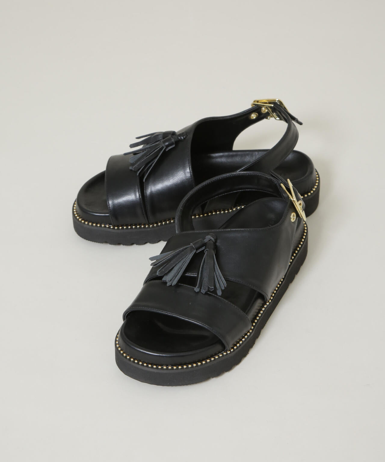 プラットフォームタッセルサンダル 6696133303