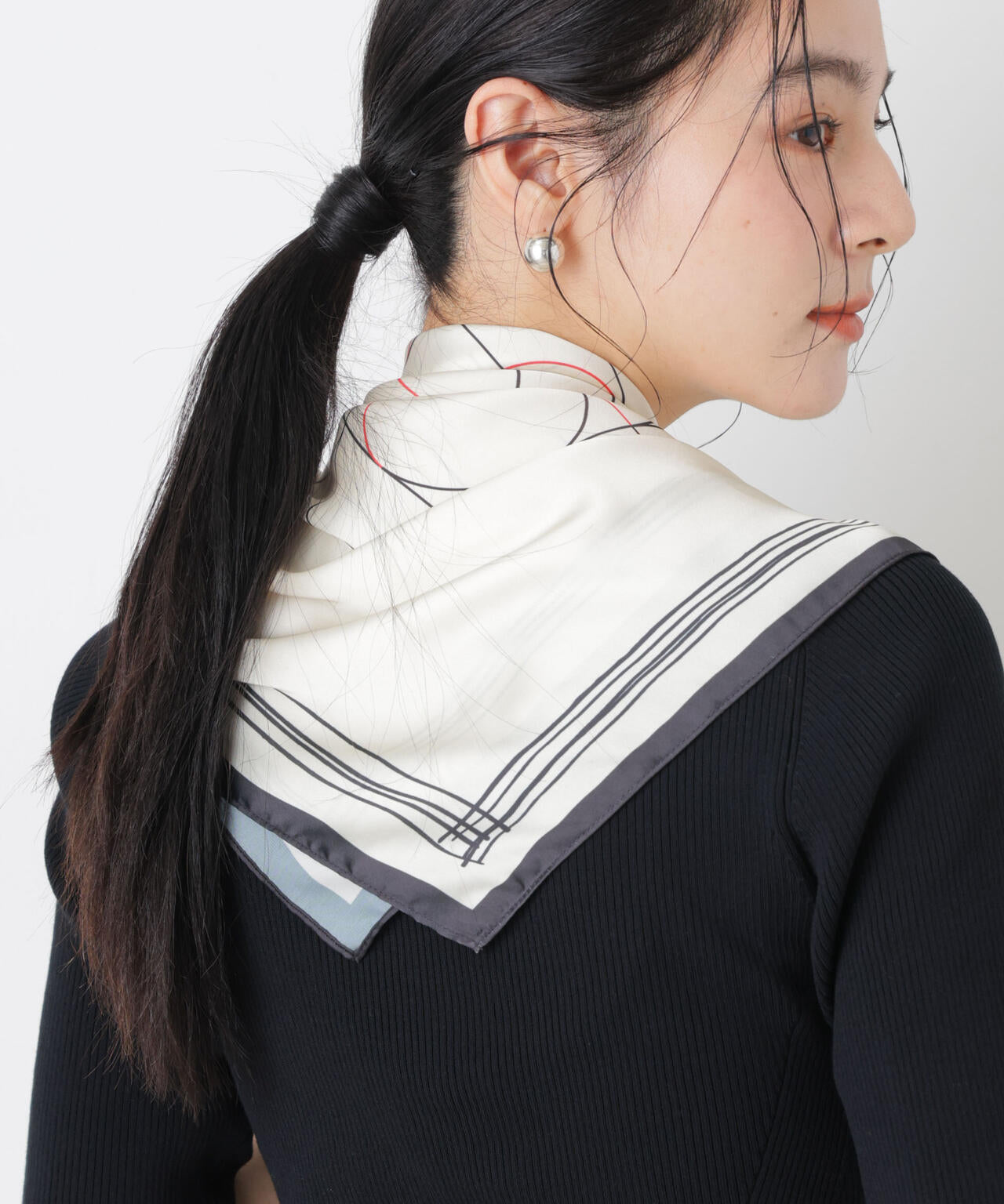 幾何柄スカーフ 6696141300