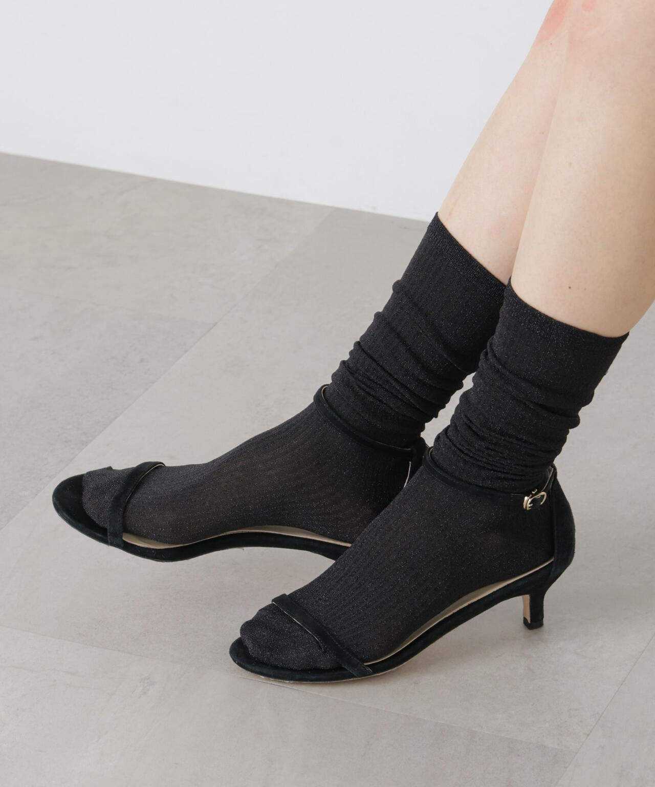 疑似リブラメハイソックス