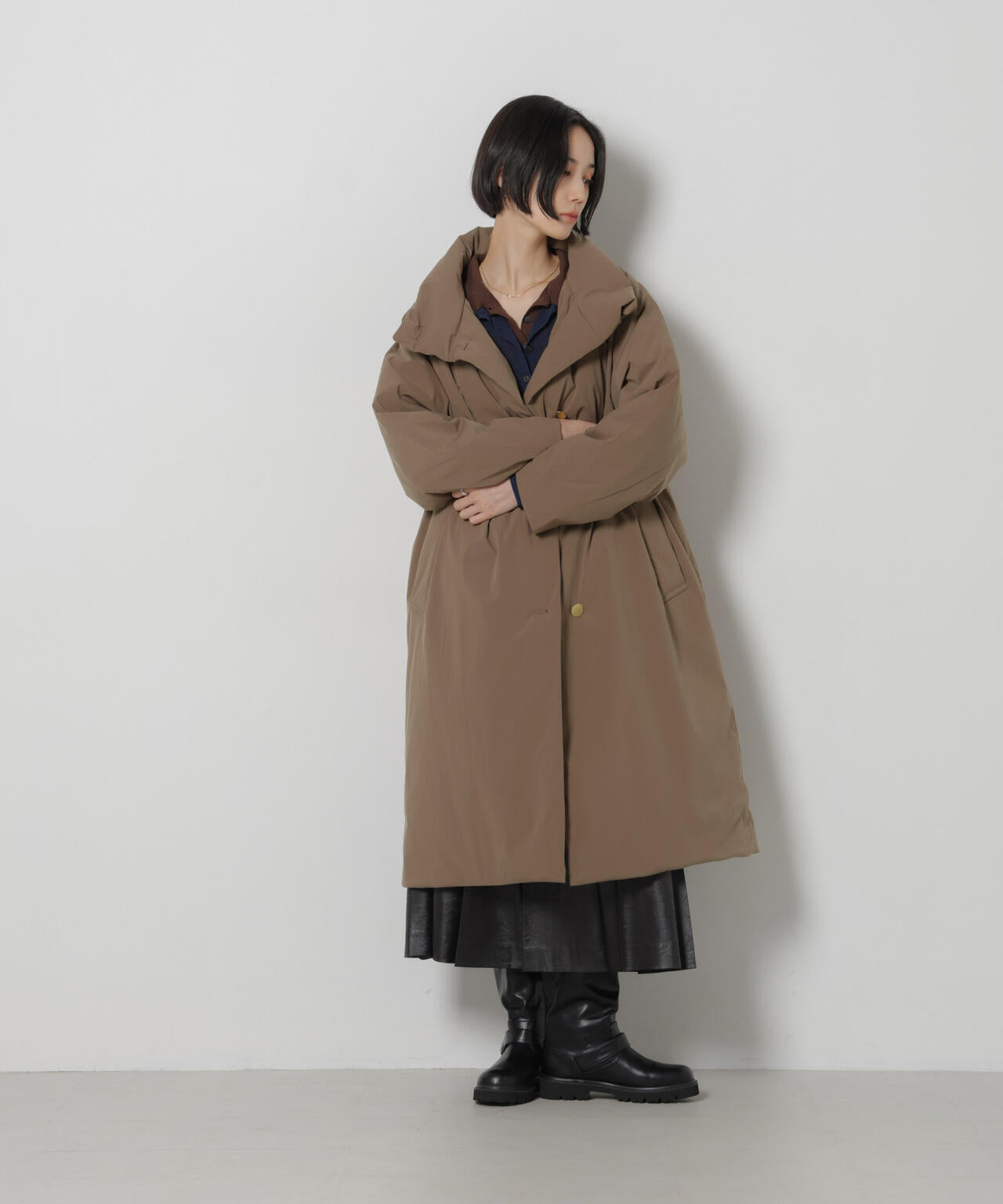 「西川ダウン(R)」スタンドカラーライトコート 6696214305