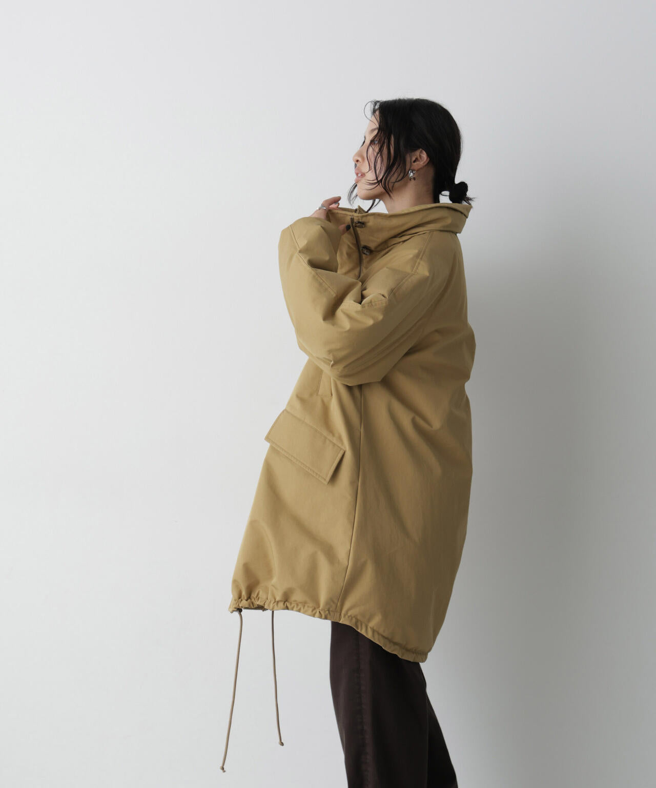 「STEVELOUR」「西川ダウン(R)」ファー付きコート 6696214306