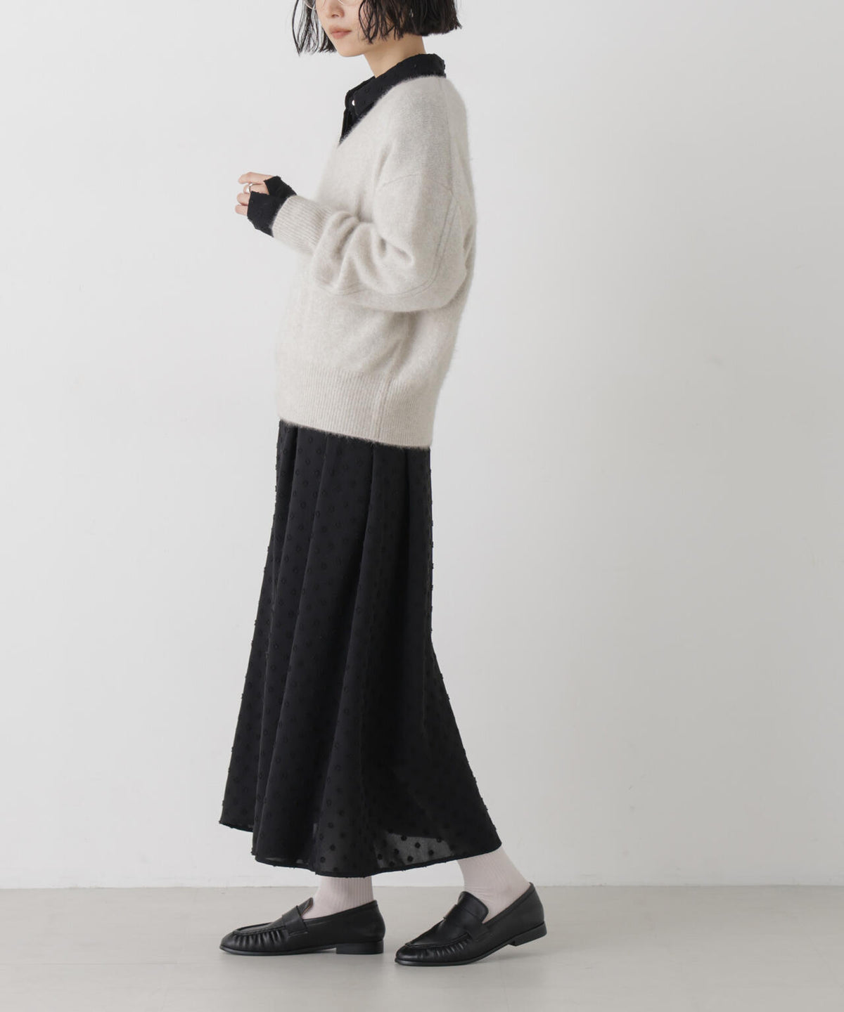 カットジャガードドットワンピース 6696219320
