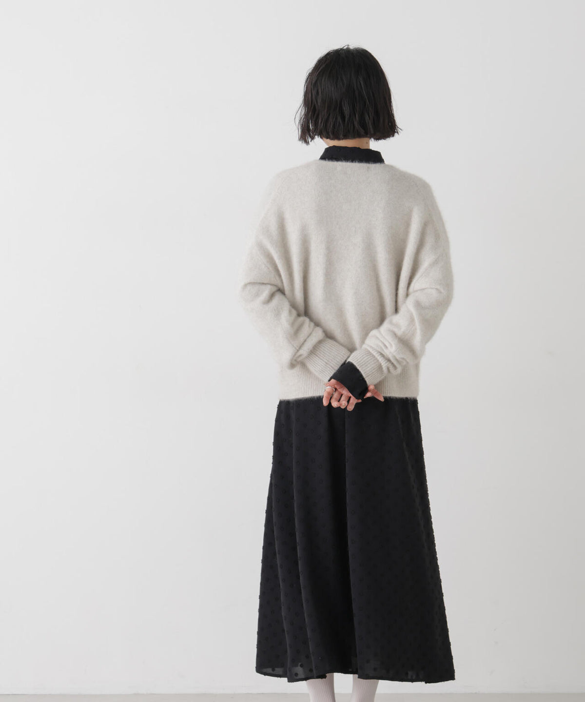 カットジャガードドットワンピース 6696219320