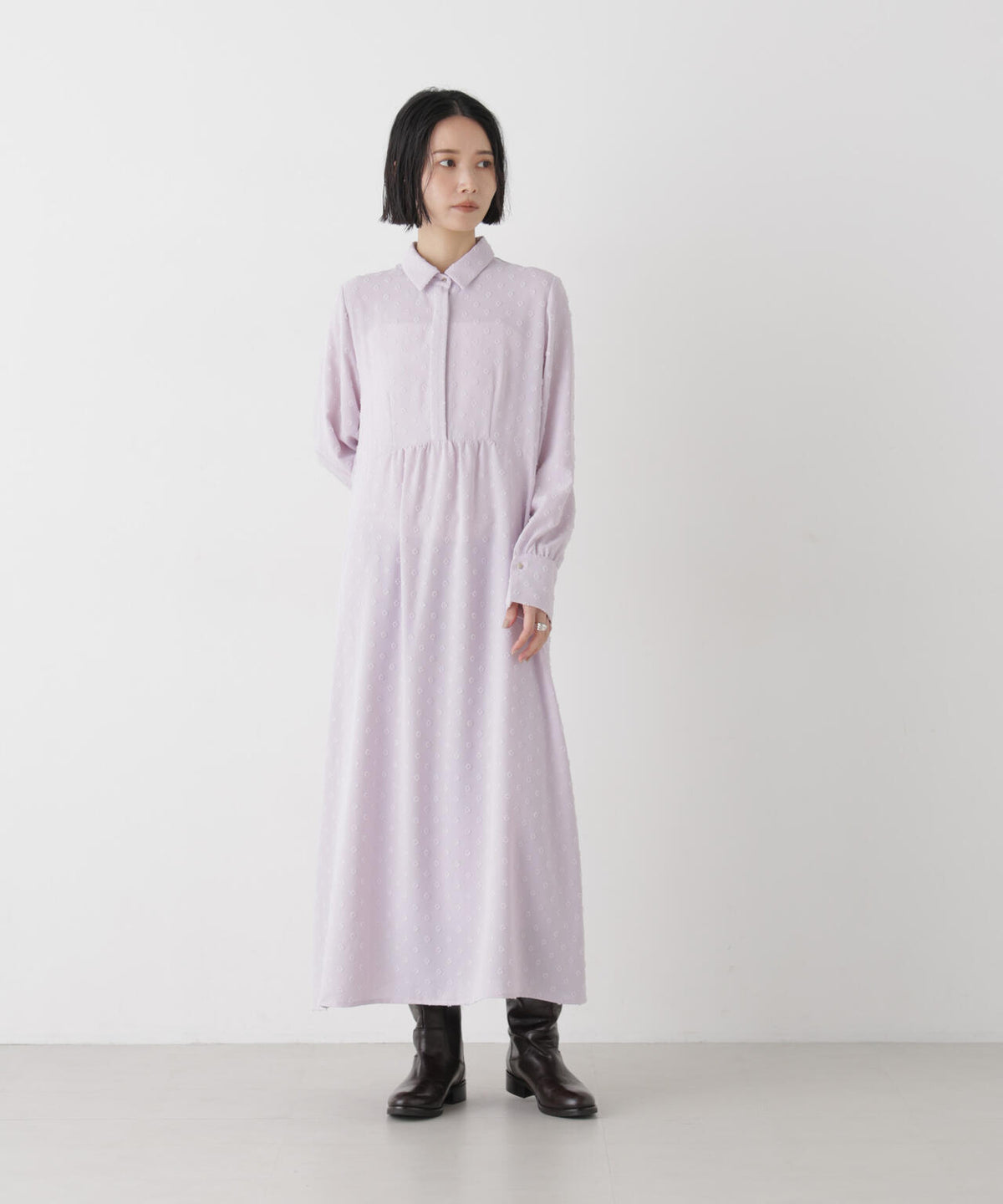 カットジャガードドットワンピース 6696219320
