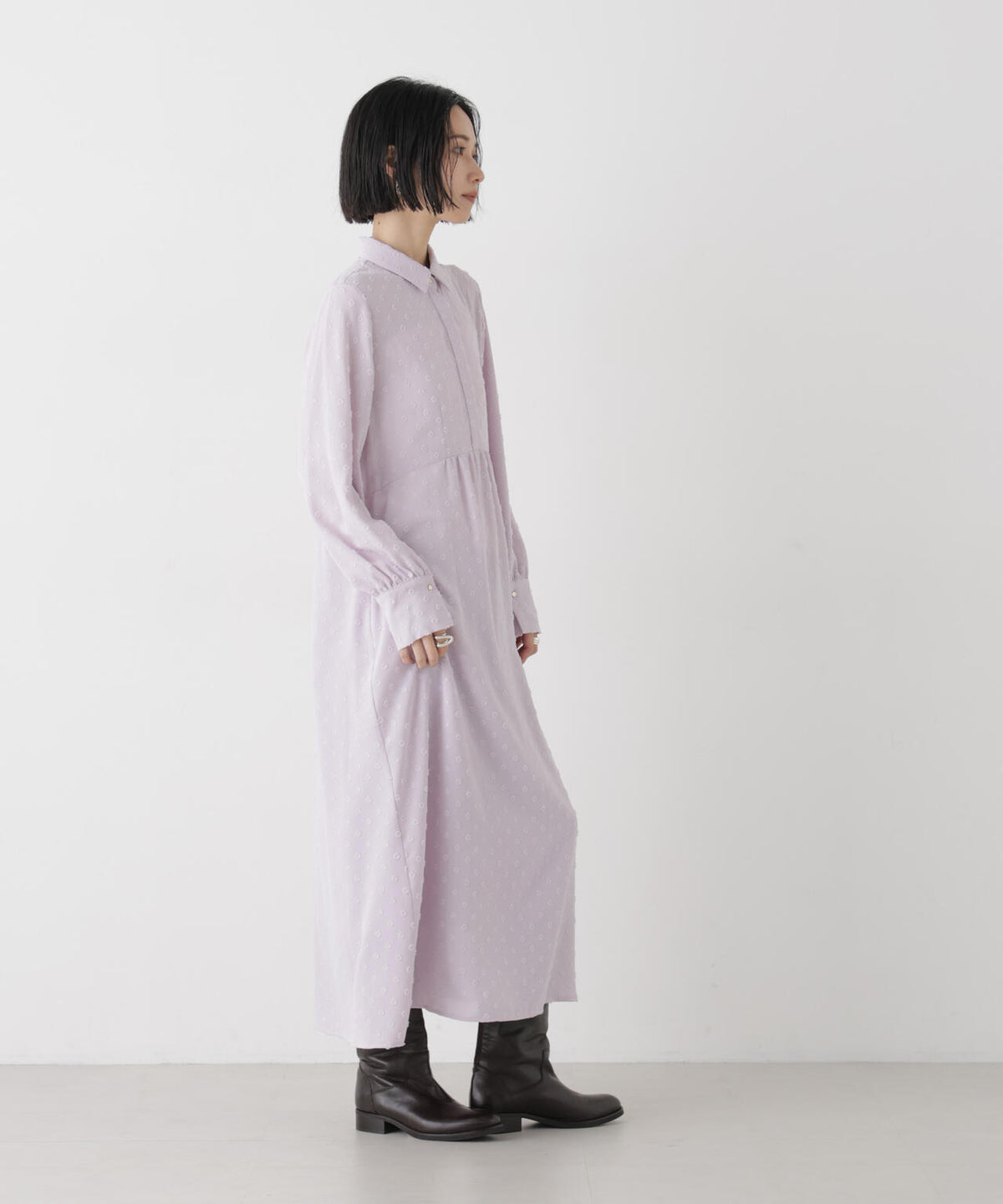 カットジャガードドットワンピース 6696219320