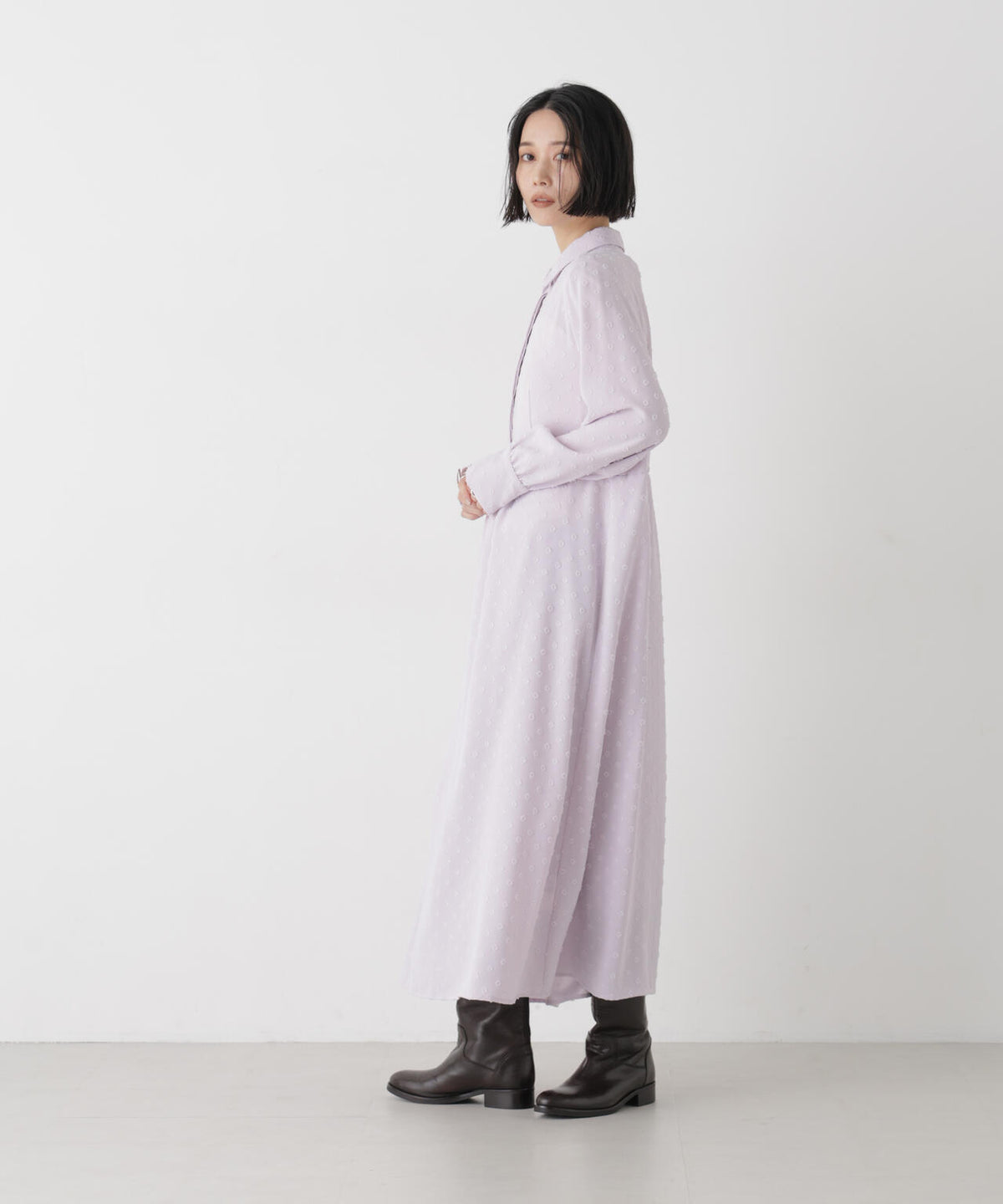 カットジャガードドットワンピース 6696219320