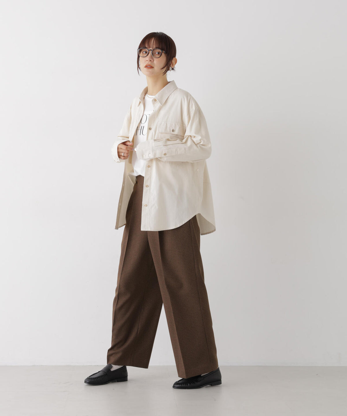コーデュロイカシュクール2wayシャツ 6696220318