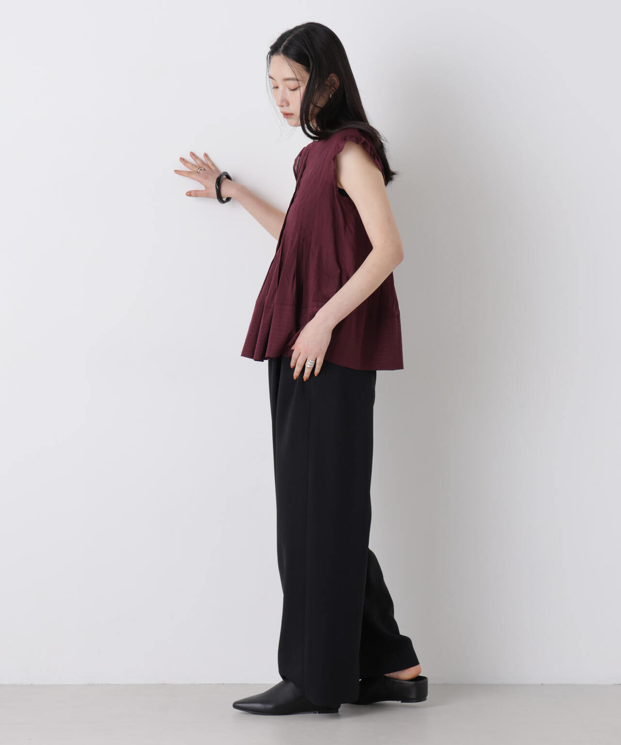 made in india タックステッチブラウス(セットアップ可) 6696221300