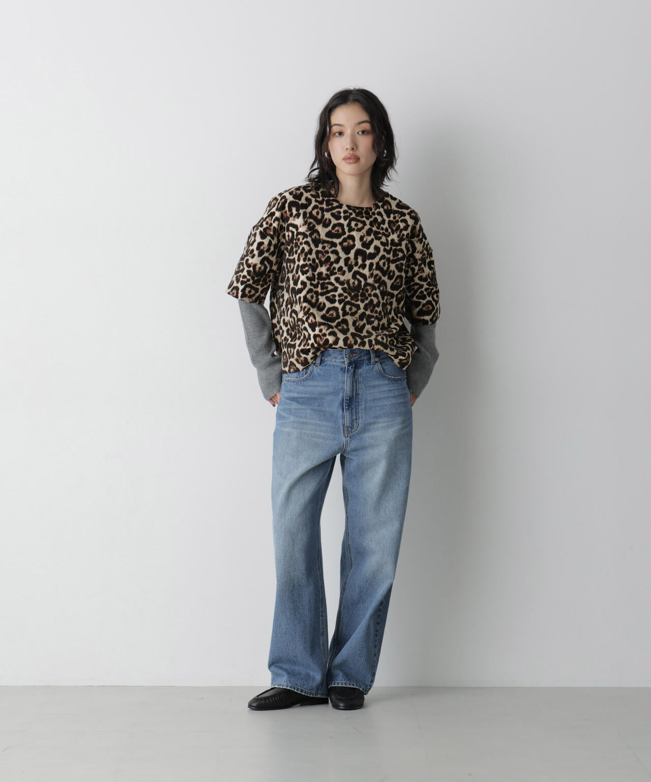 「STEVELOUR」レイヤード風ジャガードトップス 6696223304