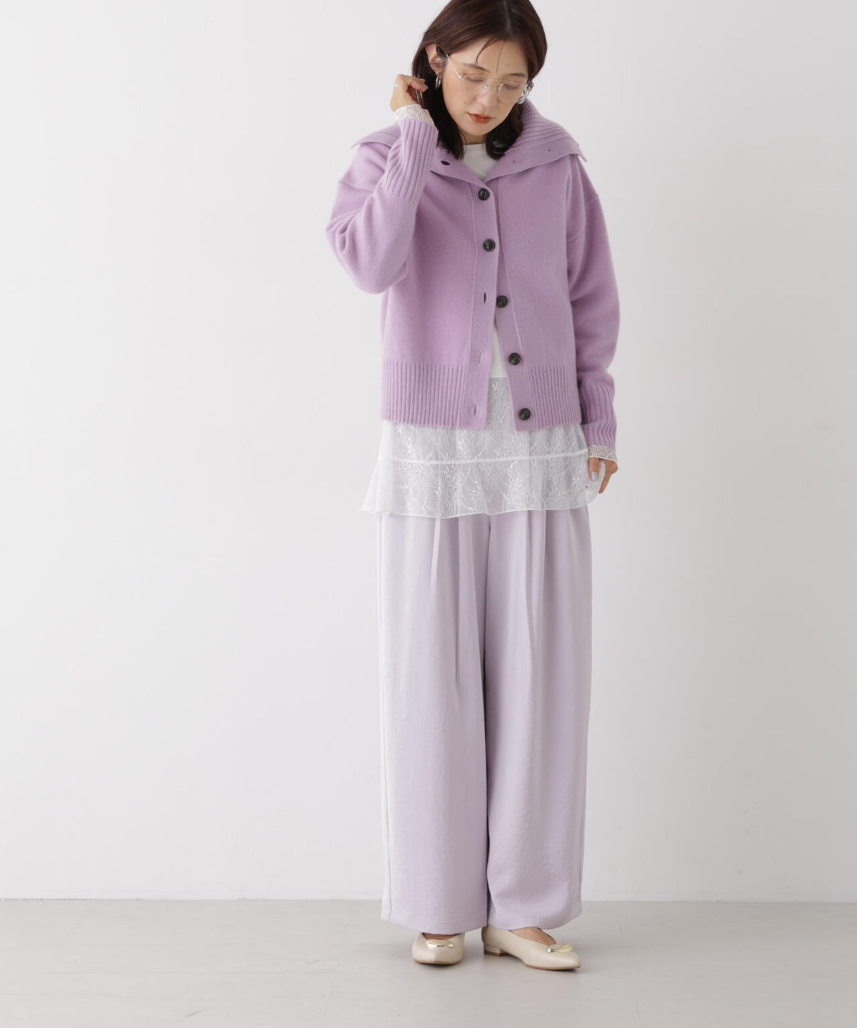 レースフレアヘムカットトップス 6696223309