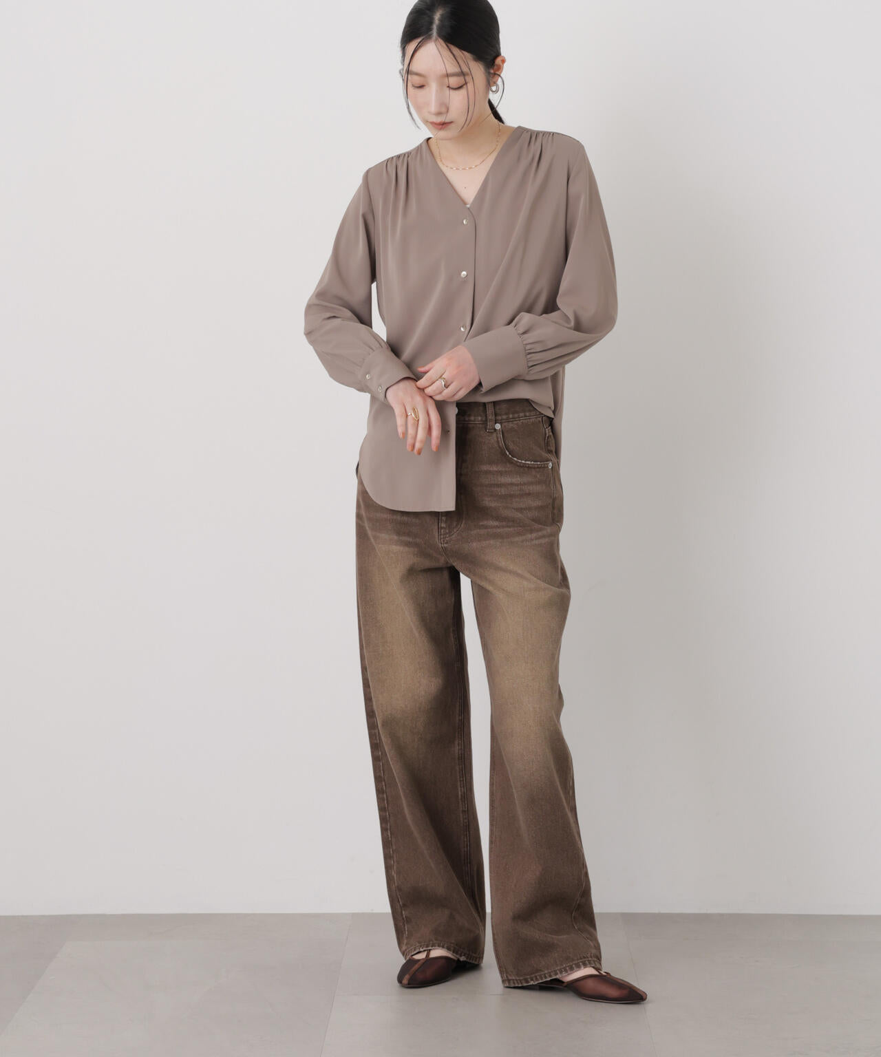 ローウエストデニムパンツ 6696227308