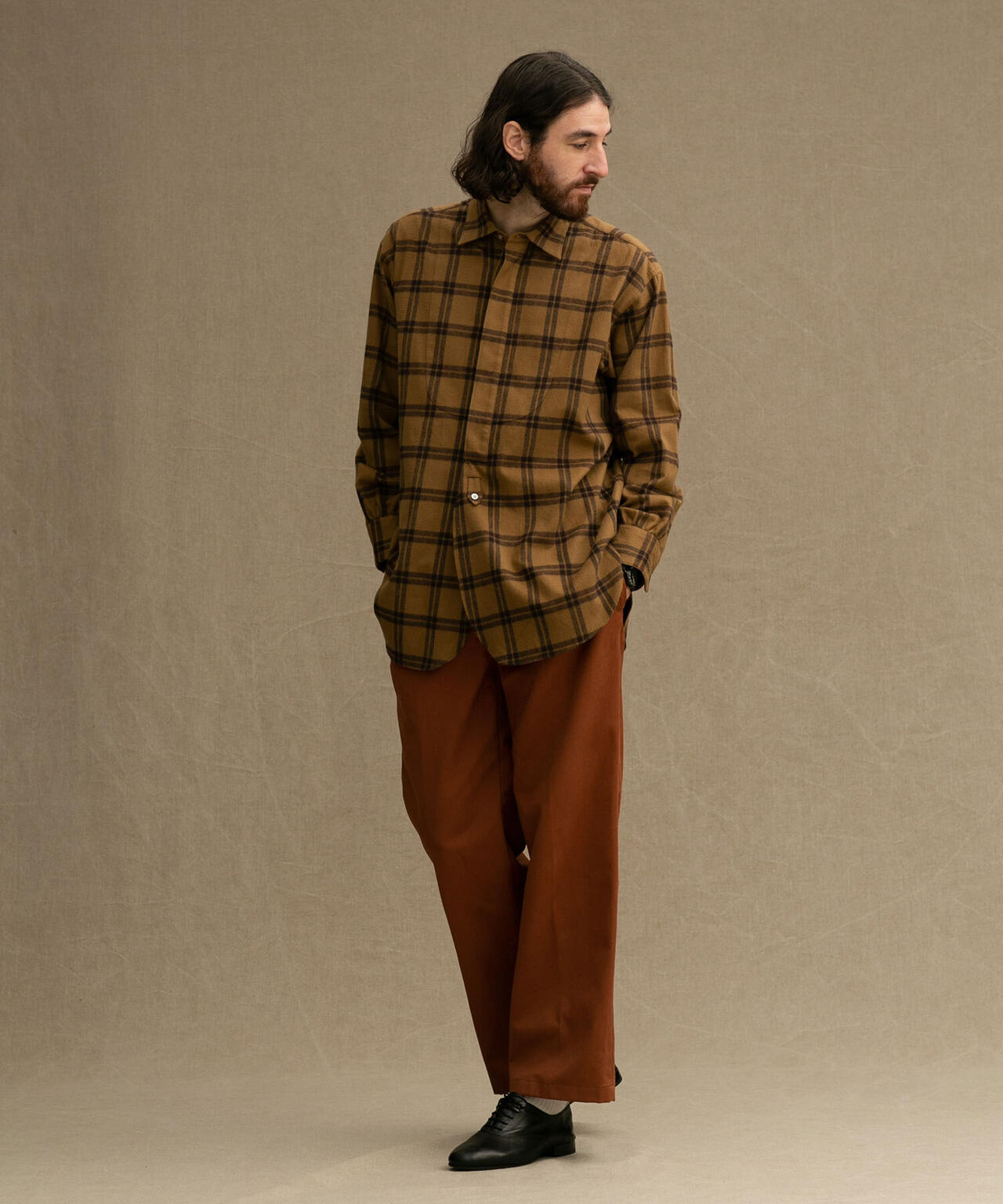5525gallery/別注TWO PLEATS WIDE PANTS