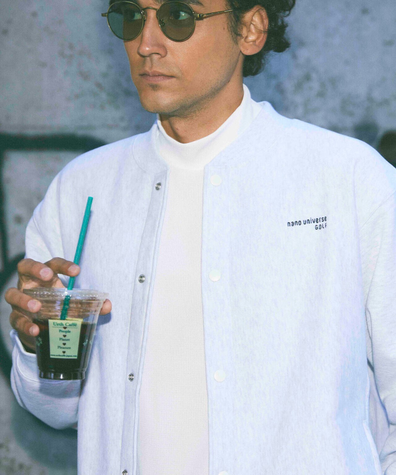 nano universe GOLF / サマールモックネック長袖シャツ