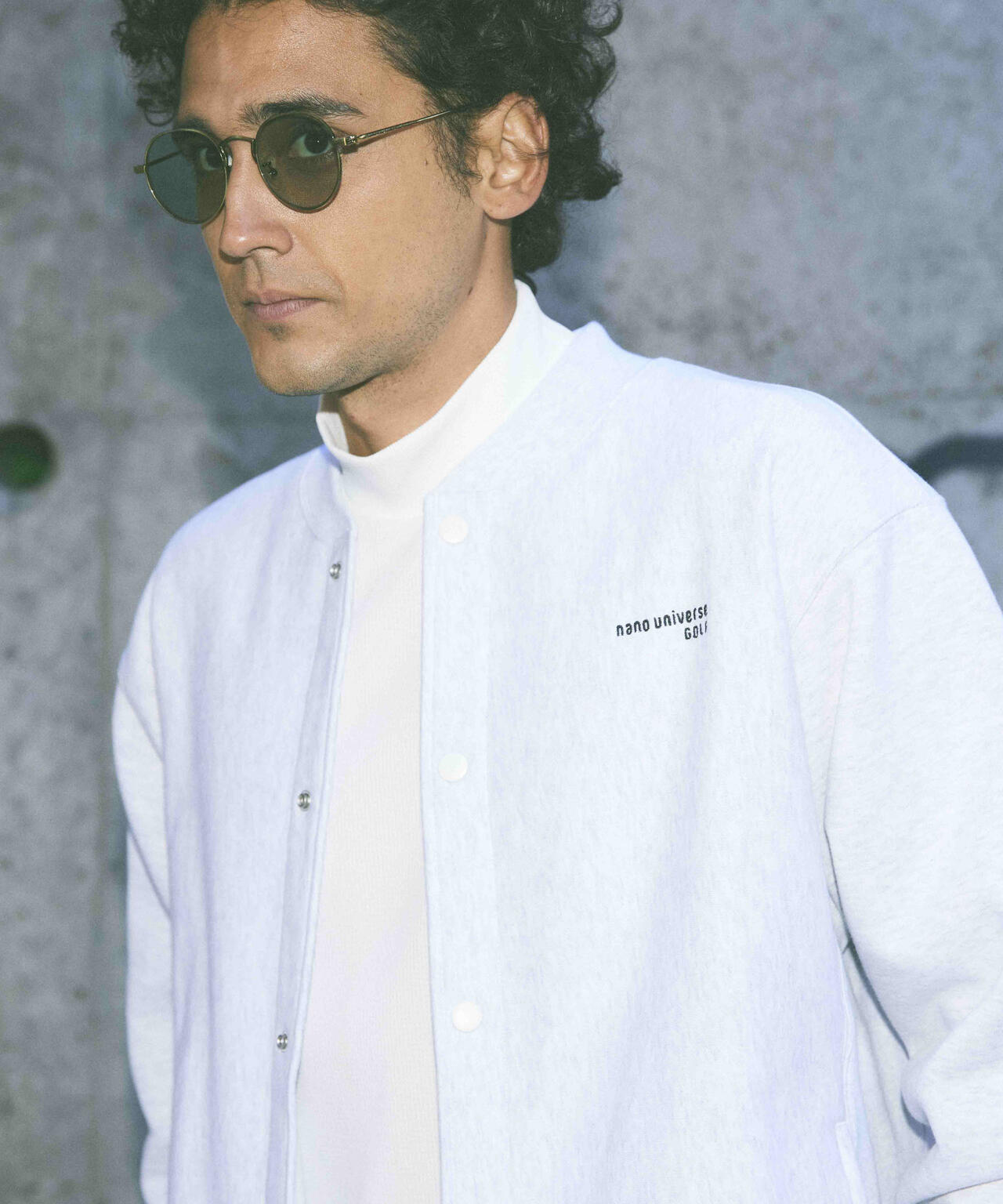 nano universe GOLF/サマールモックネック長袖シャツ 6704120102
