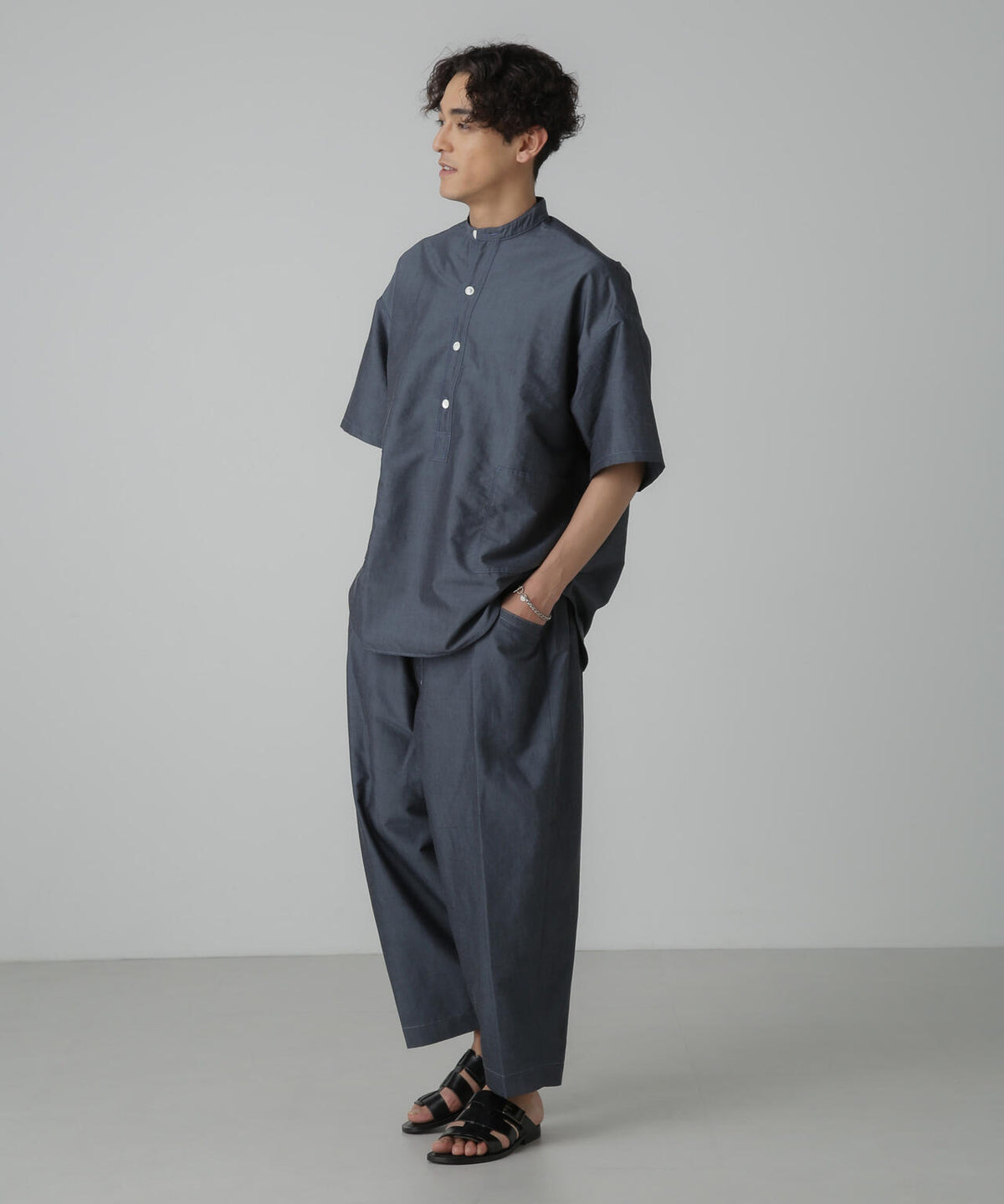 HAVER SACK / ソロスパンキュプラ 半袖プルオーバーシャツ(セットアップ可)