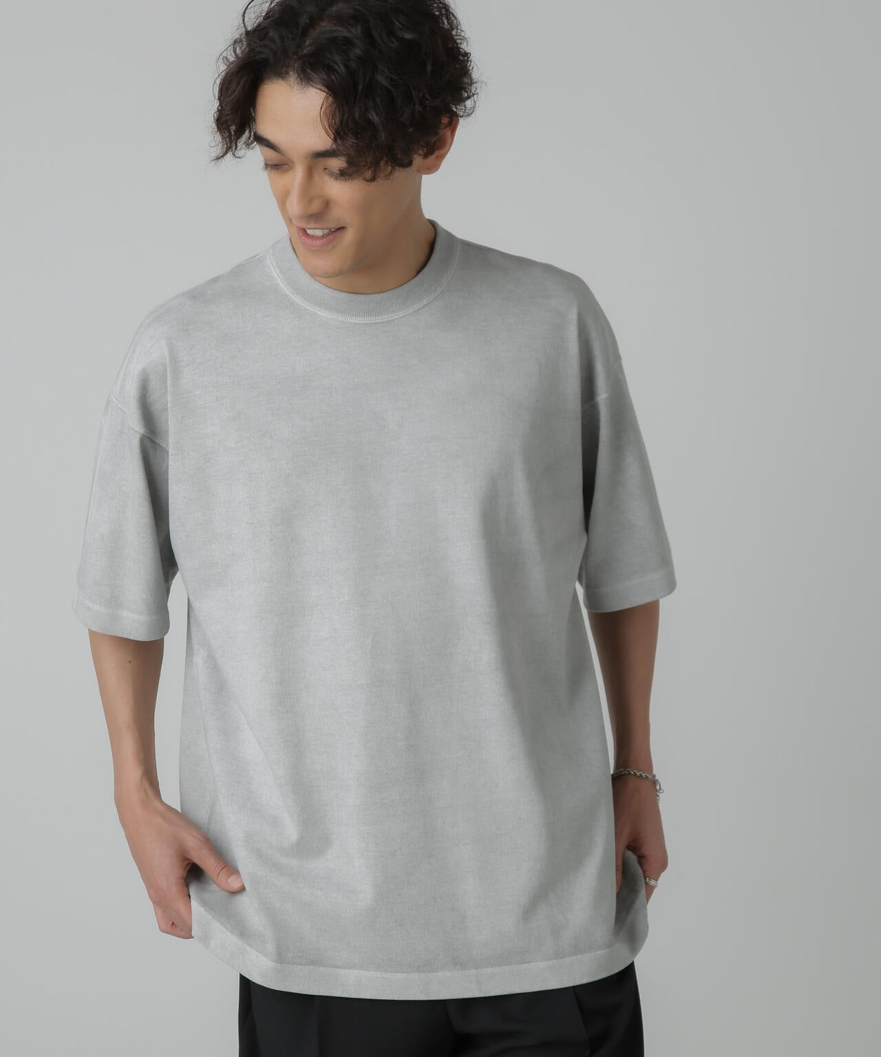 YLÈVE / OPEN END COTTON PIGMENT DYE SKIPPER PULL OVER