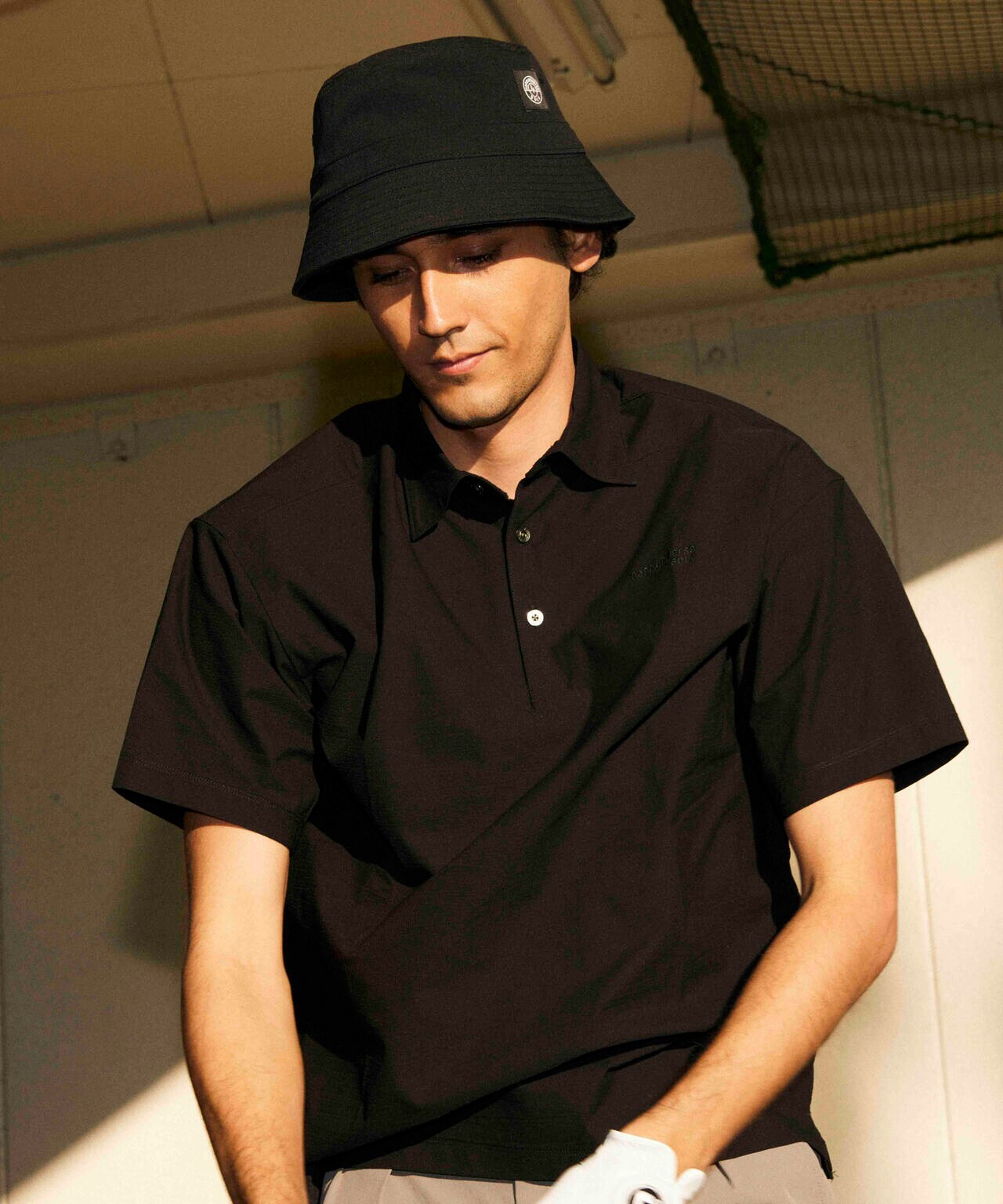 信頼も高い nano universe GOLF / ストライプ半袖シャツ 服&ファッション小物