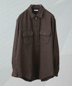 ULTERIOR / MELANGE CHAIN TWILL ZIP UP SH