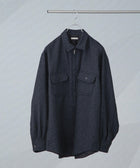 ULTERIOR / MELANGE CHAIN TWILL ZIP UP SH