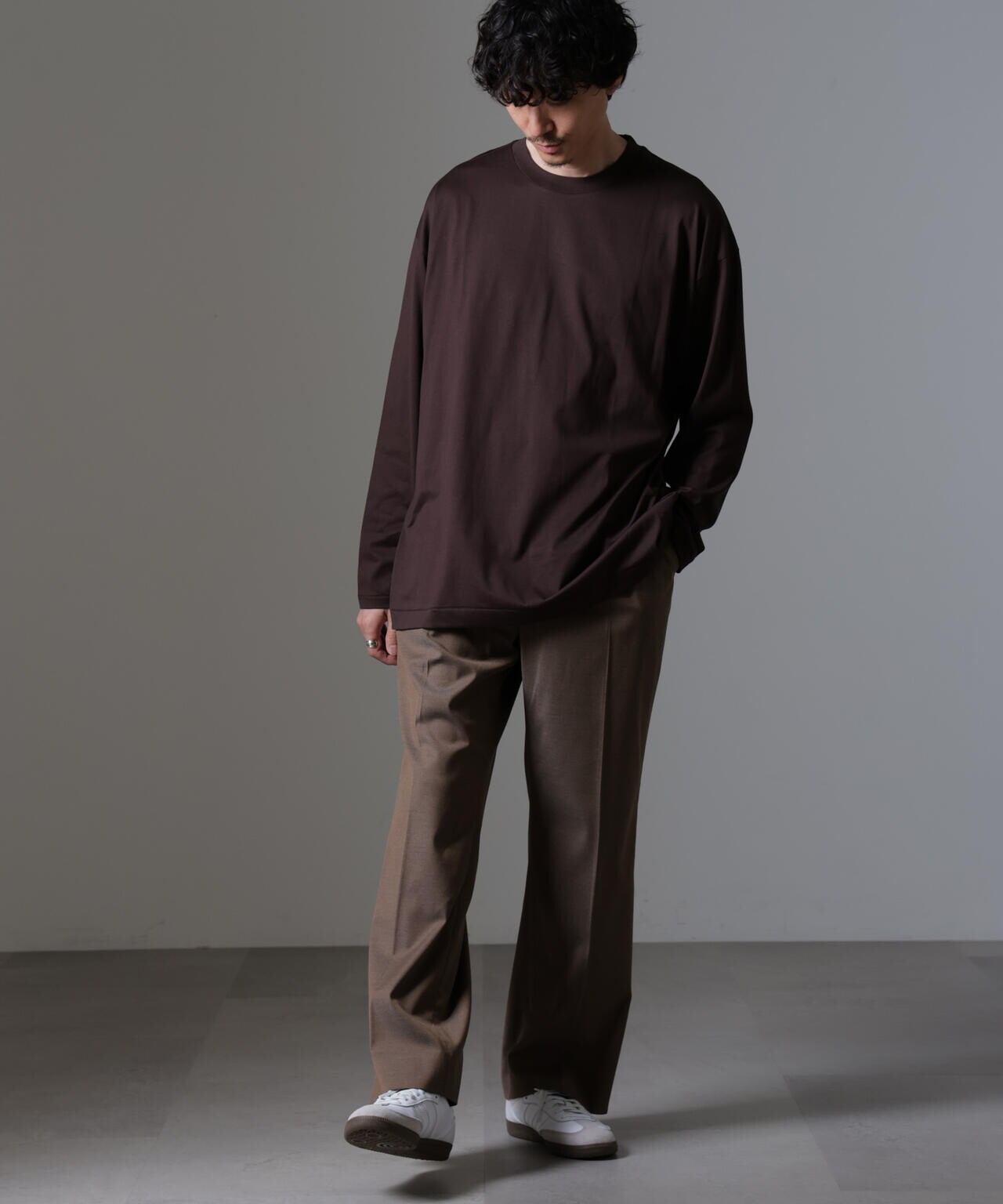 ATON/ SUVIN60/2 OVERSIZED L/S TEE 6704223049