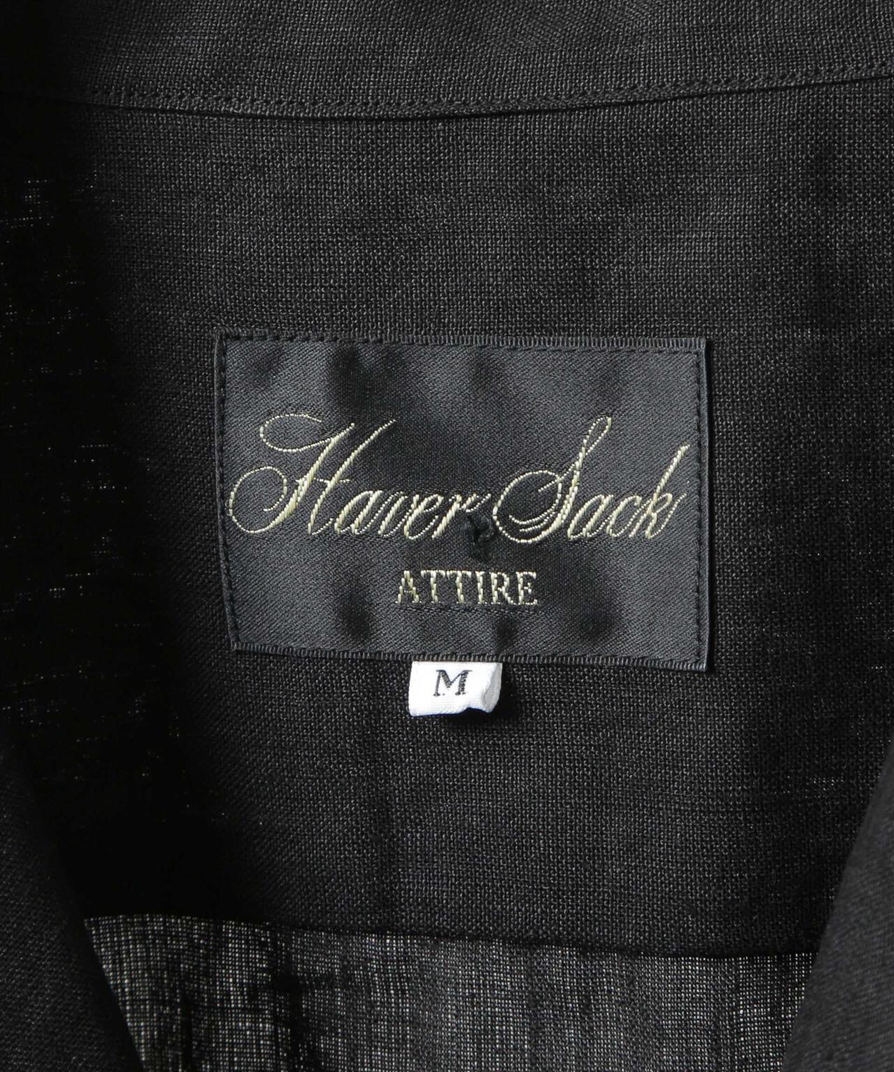 HAVERSACK/リネンペーパーブロード サファリ ショートスリーブシャツ 6705121010