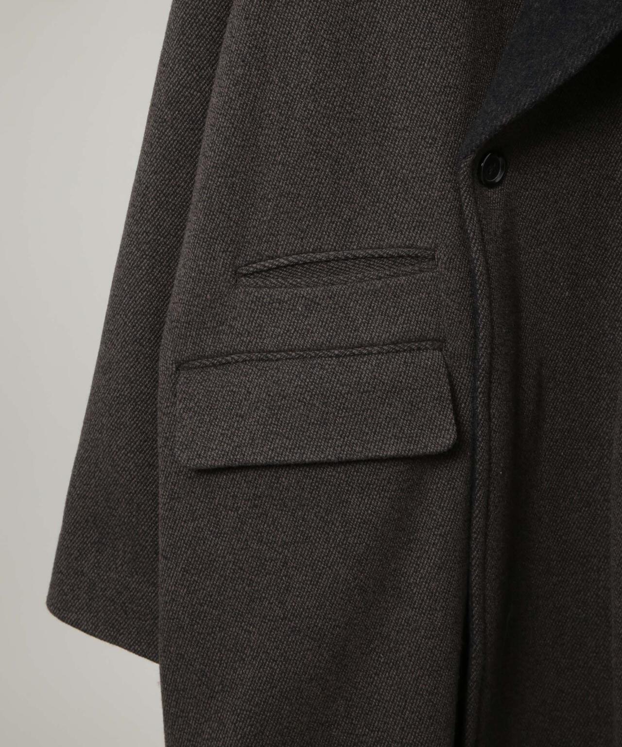 ULTERIOR/WOOL SILK KERSEY DB COAT