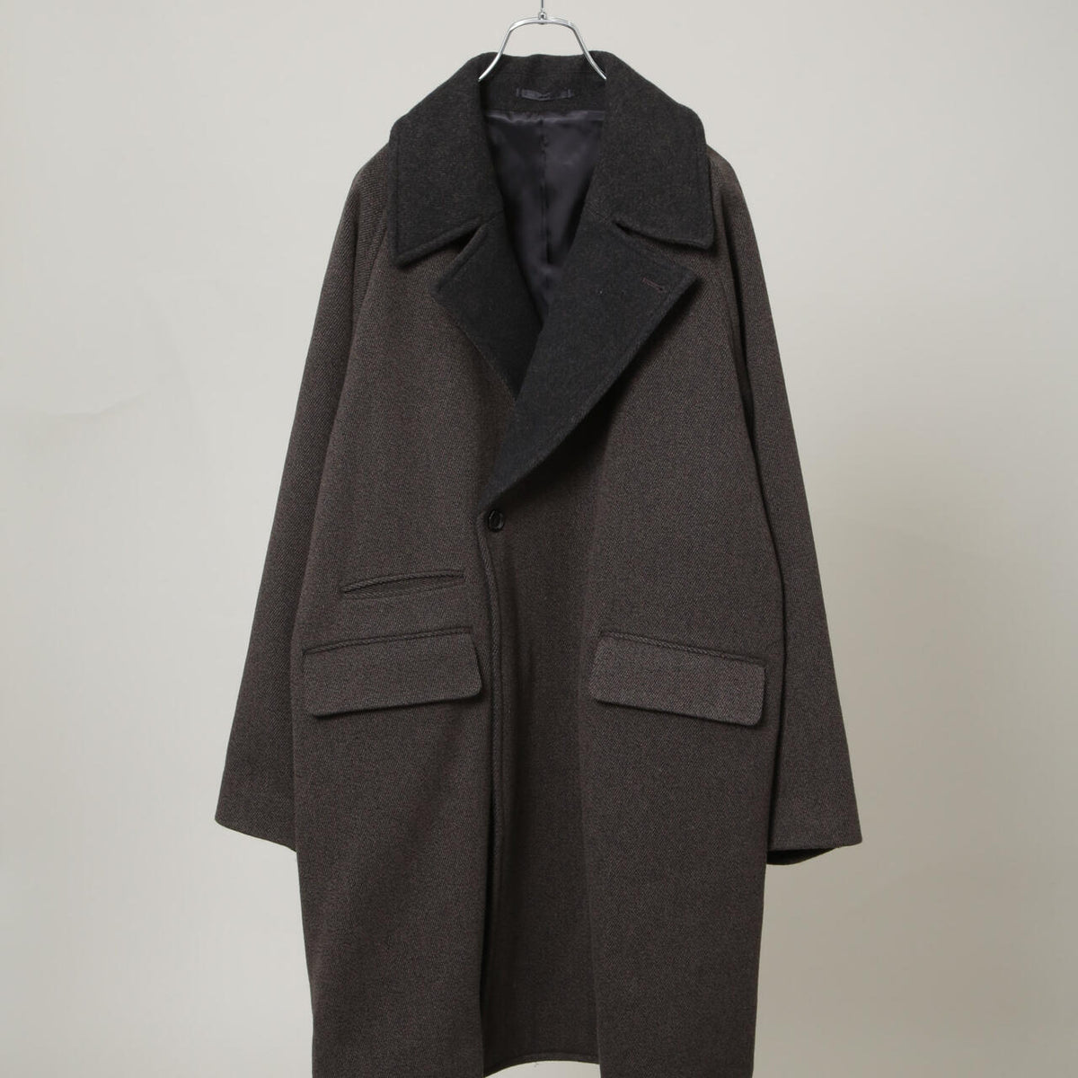 ULTERIOR/WOOL SILK KERSEY DB COAT